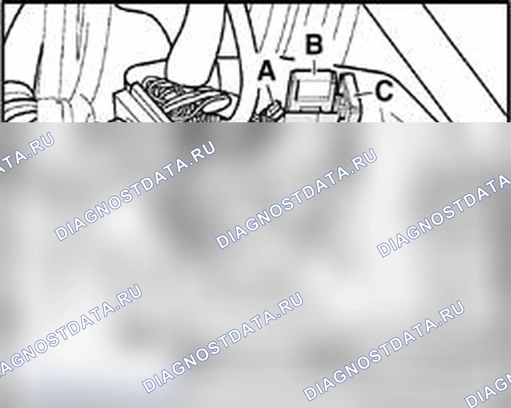 Рис. 412: Места установки в коробке электроники приточной камеры. Audi S4 B8