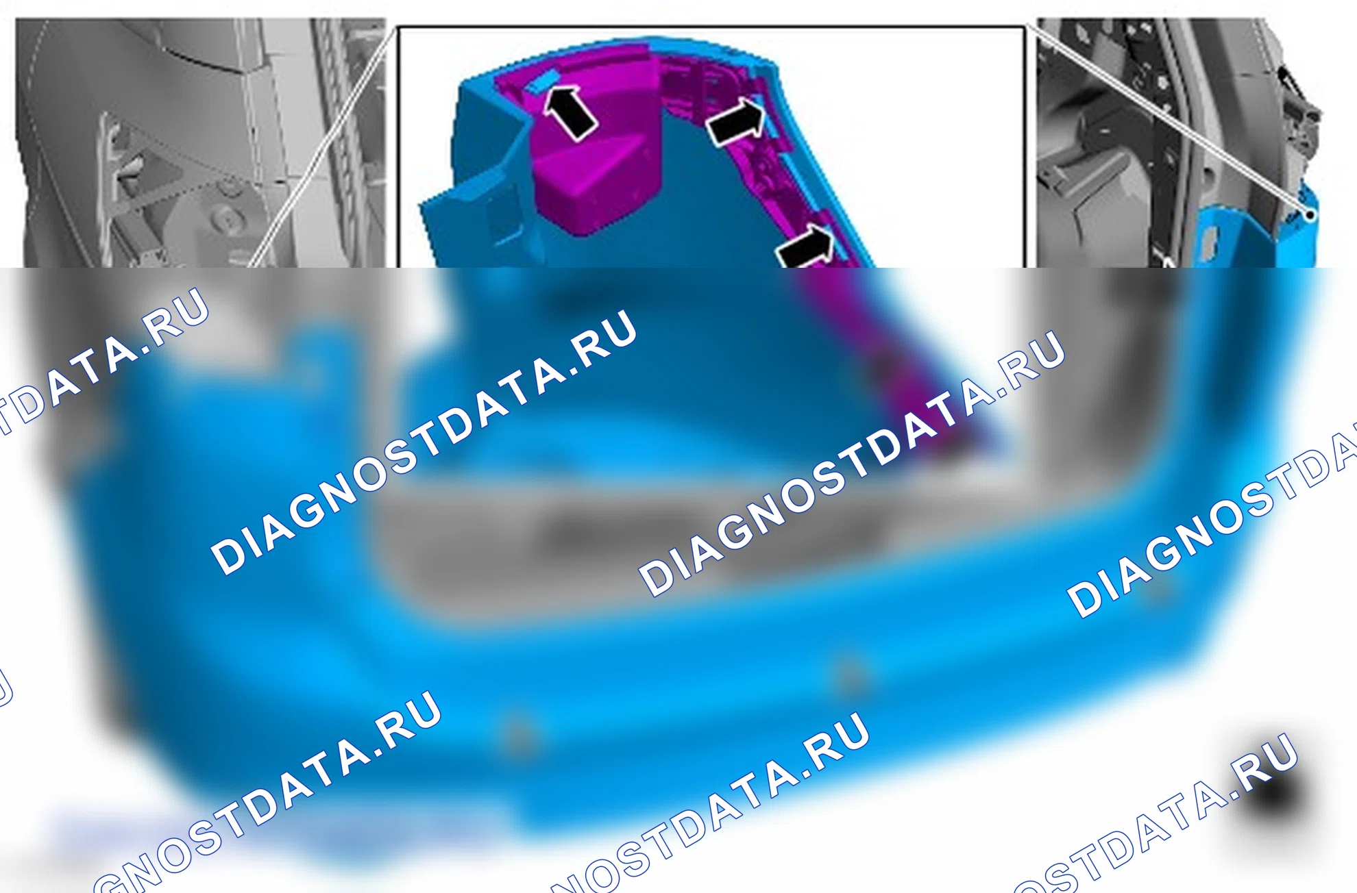 Как снять и установить кожух заднего бампера. Ford Grand C-MAX II