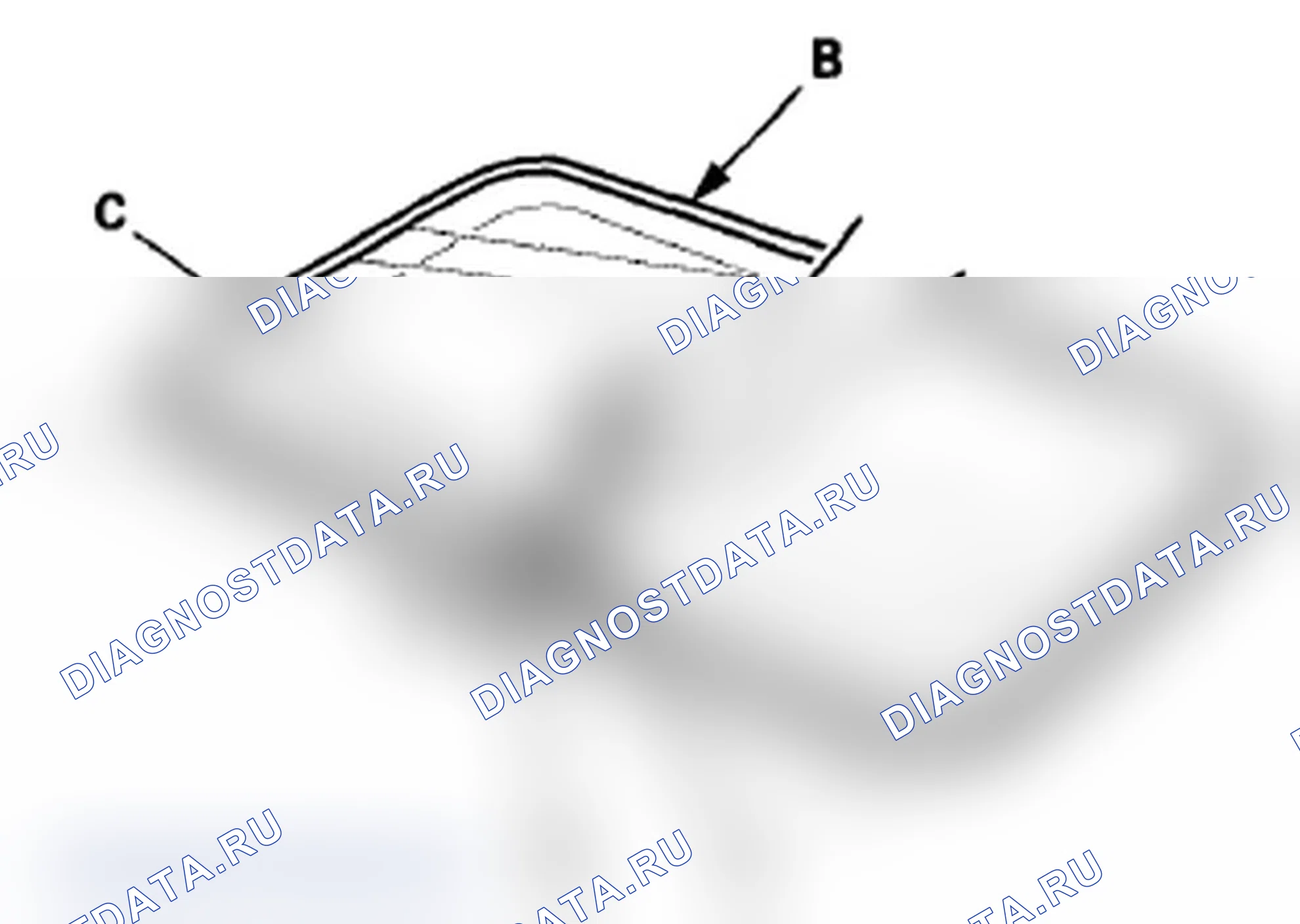 Рис. 6: Замена стеклянной полосы. Acura TL IV рестайлинг