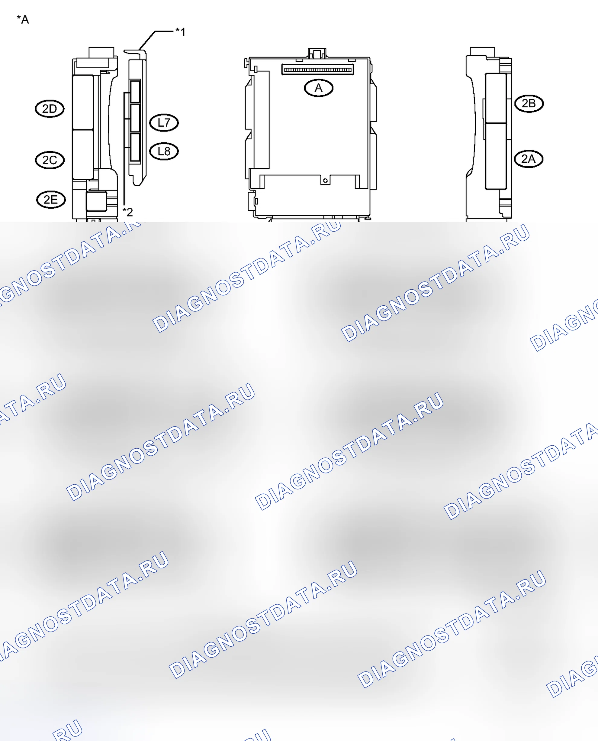Рис. 76: КЛЕММЫ ЭБУ. Toyota Prius III рестайлинг