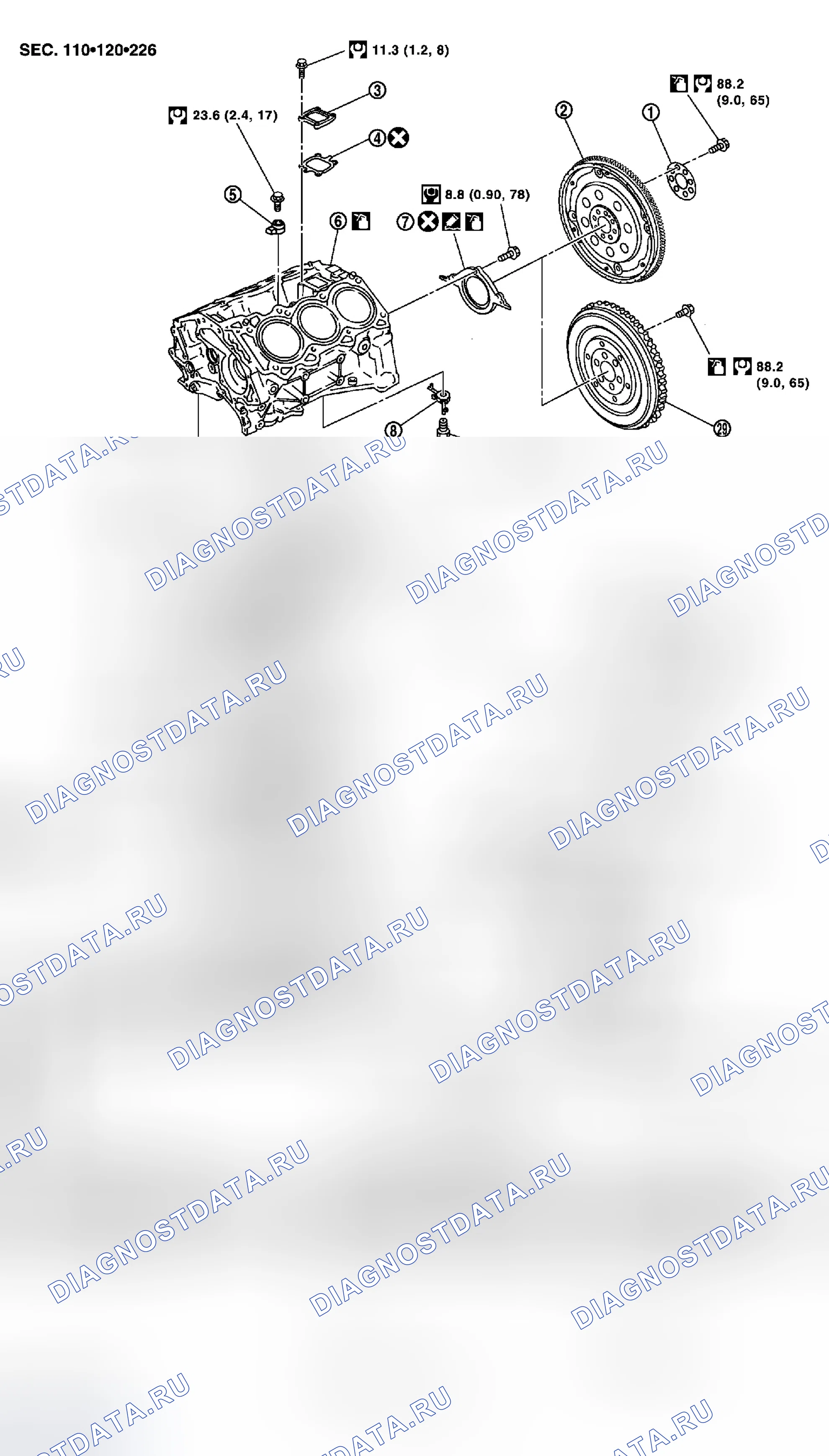 Рис. 831: Разборка и сборка. Infiniti G35 III