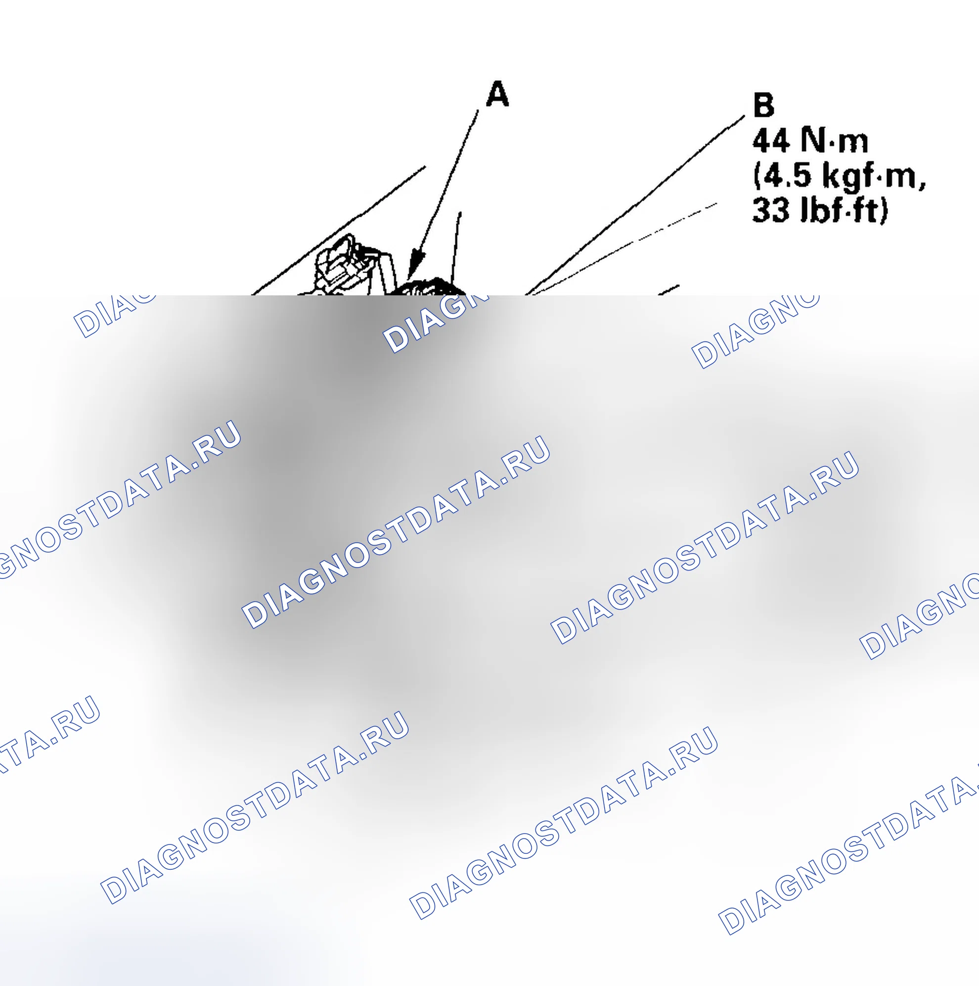 Рис. 211: Замена датчика A / F. Honda CR-V II