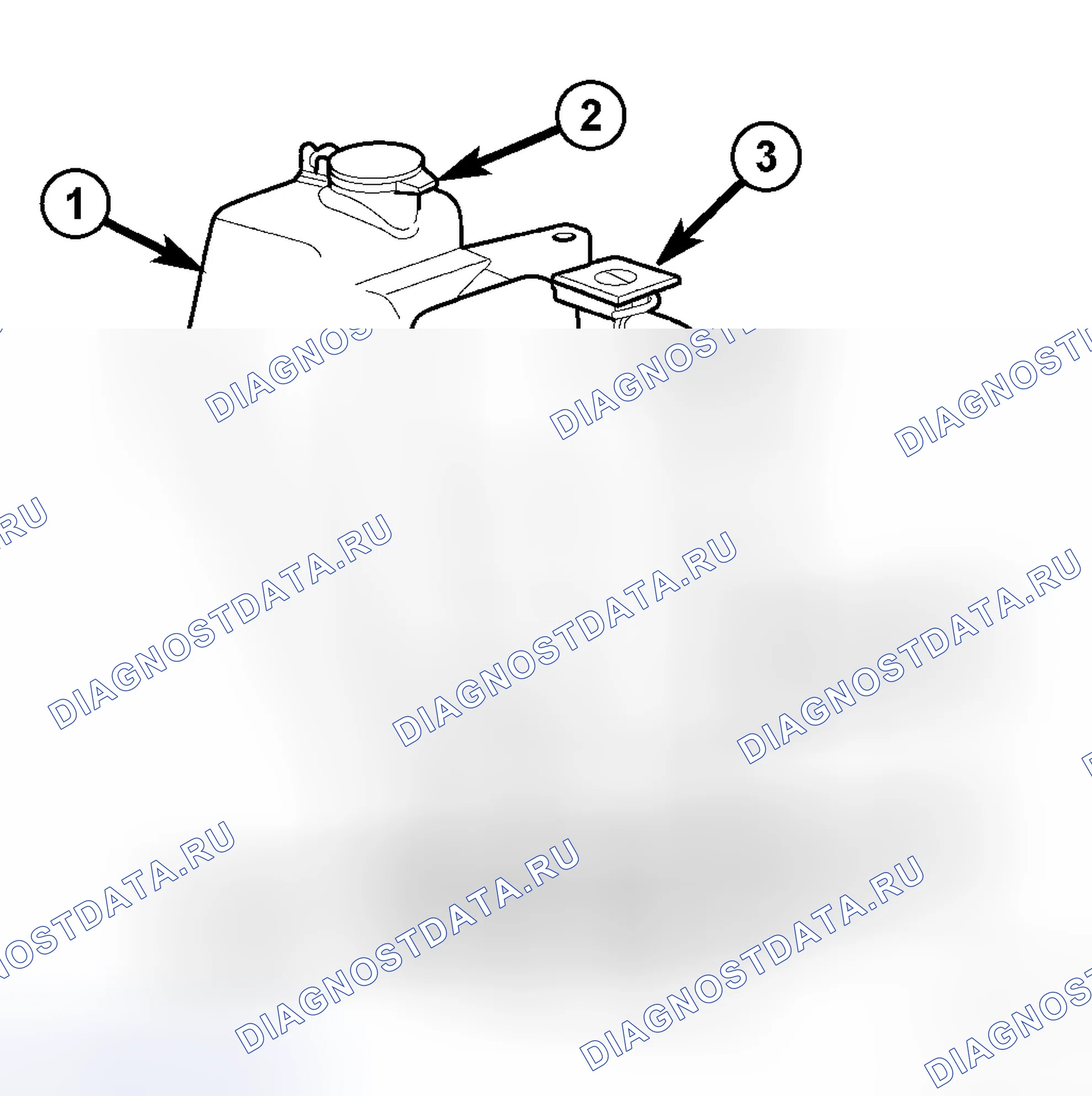 Рис. 15: ЕМКОСТЬ ПРОМЫВНОГО АППАРАТА. Dodge Cab & Chassis R3500 HD transition