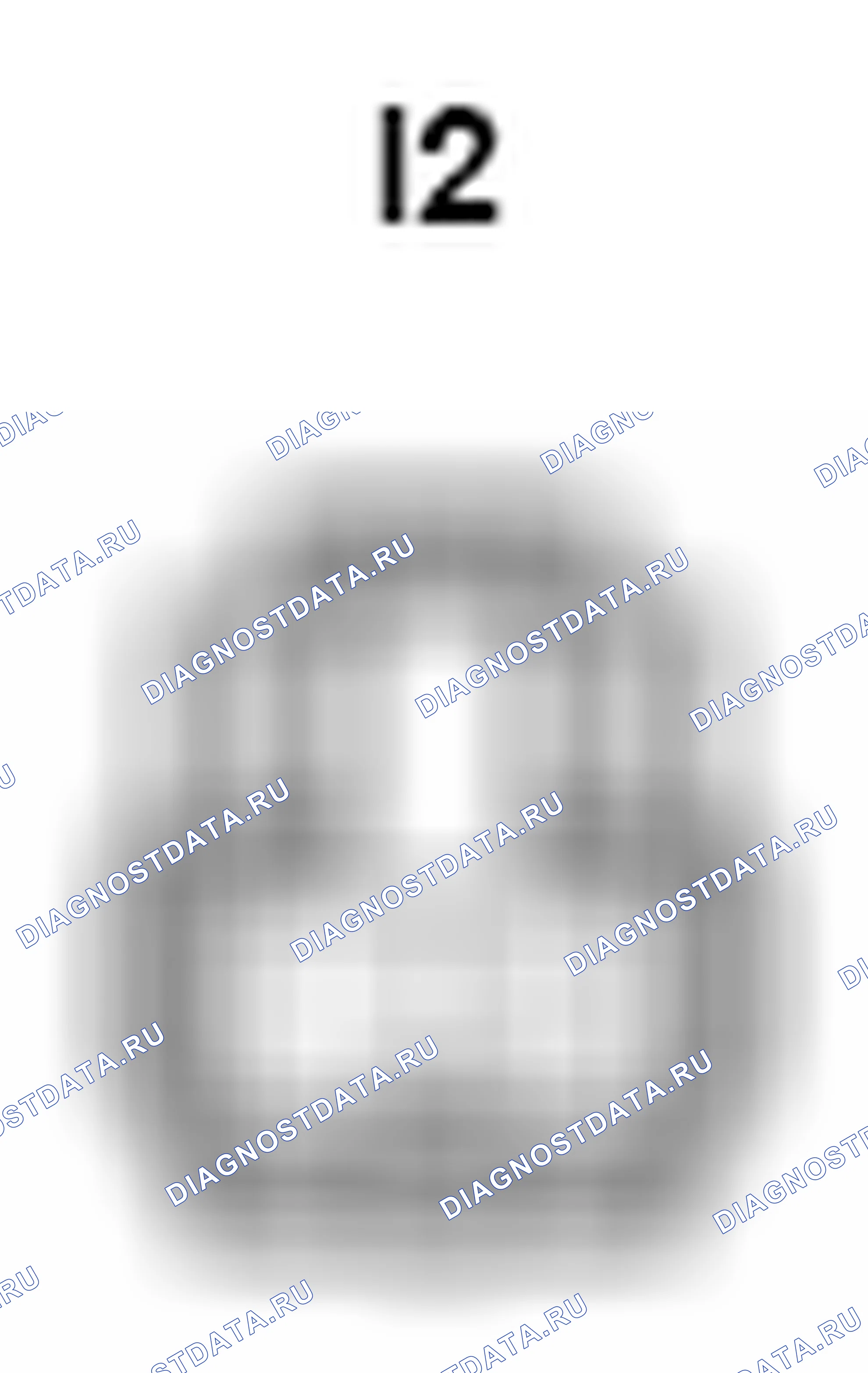 Рис. 533: Вид с торца правого разъема заднего динамика в сборе (I2). Toyota Sienna III