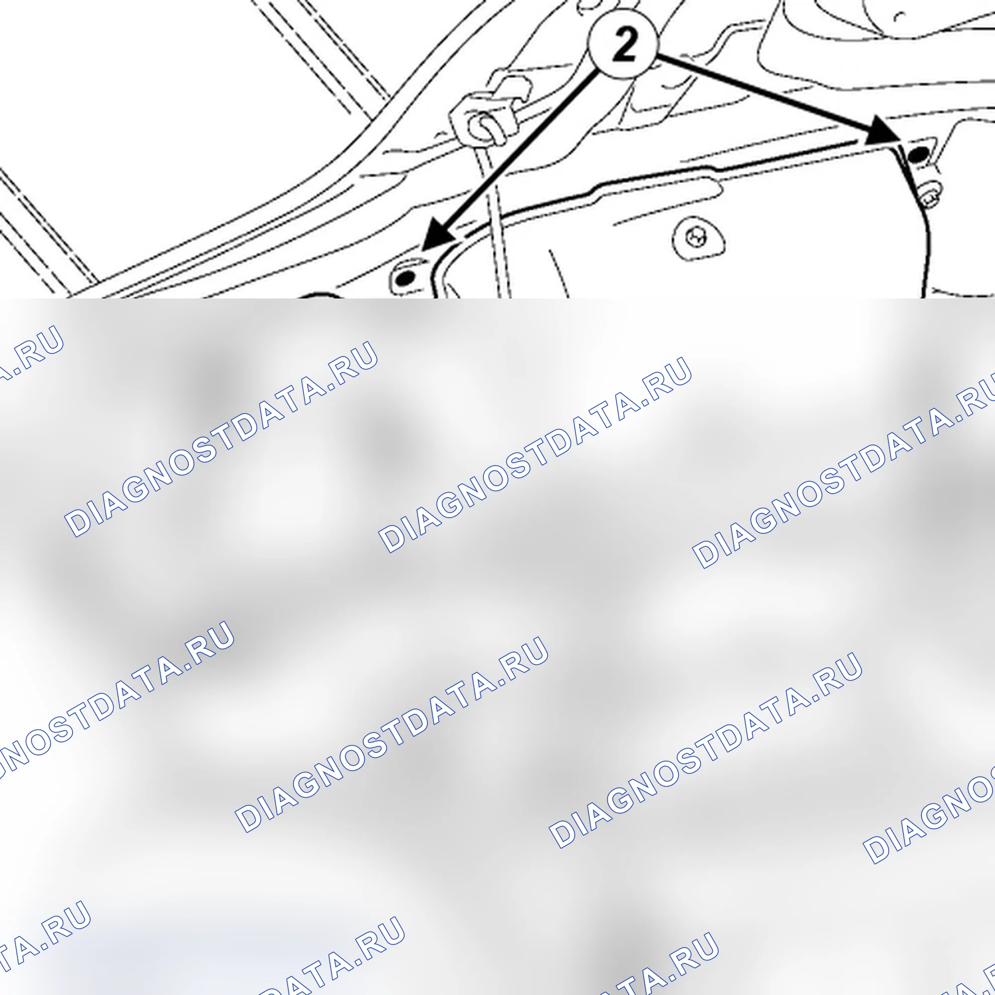 Короб под решеткой ниши воздухозабора. Renault Trafic II рестайлинг