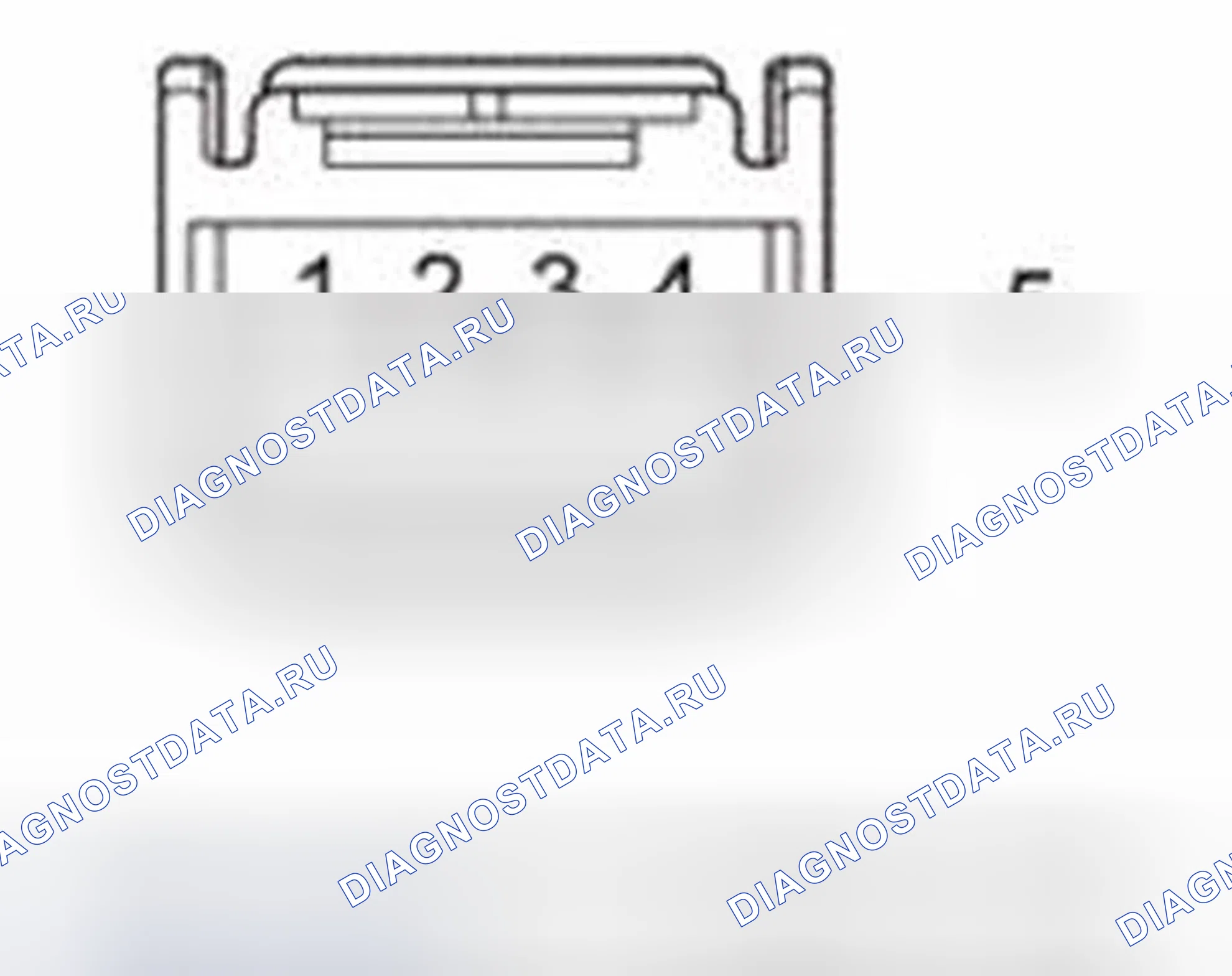 Рис. 354: РАЗЪЕМ БЛОКА МНОГОИНФОРМАЦИОННОГО ДИСПЛЕЯ B (5p). Honda CR-V IV