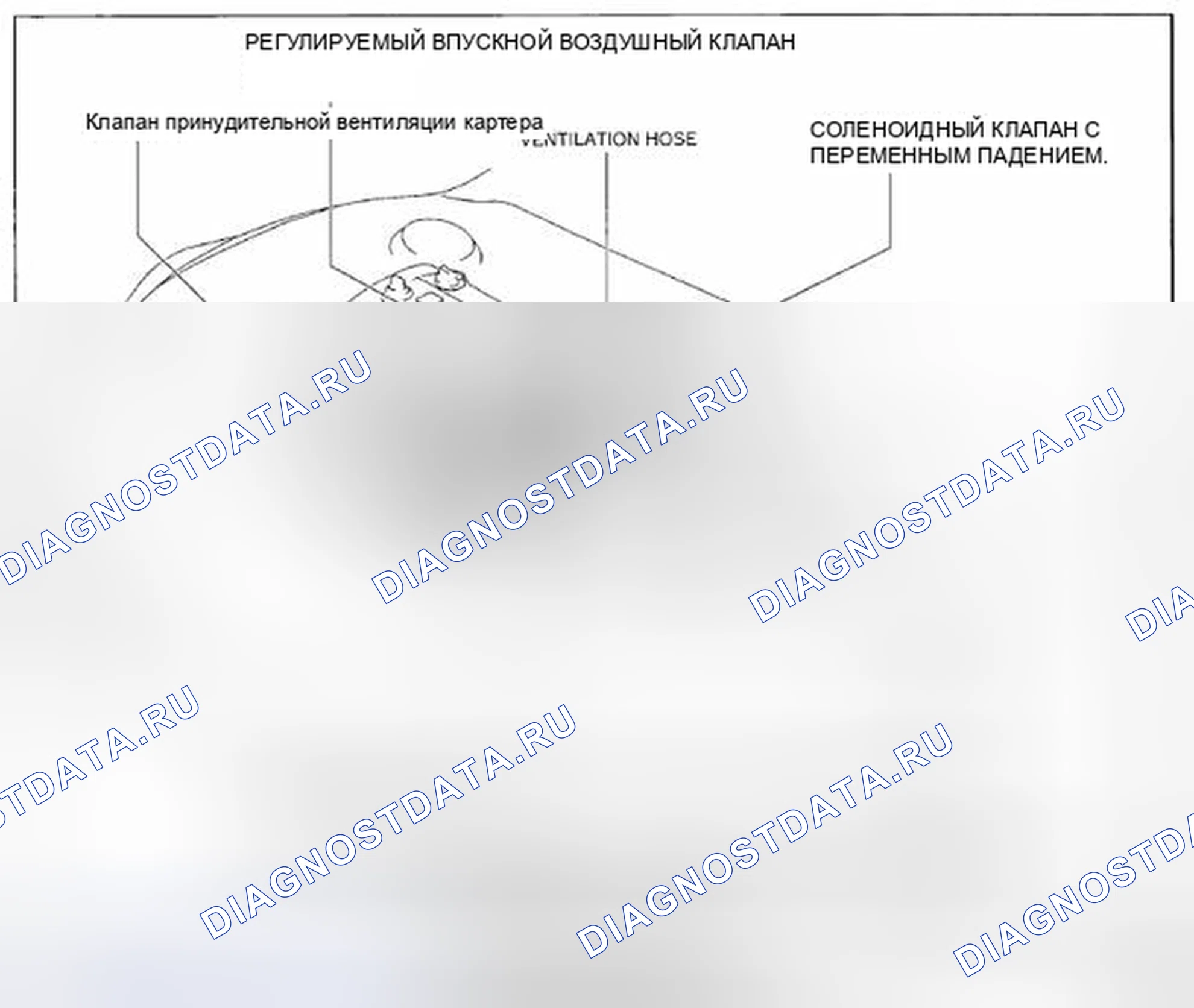 Рис. 284: СХЕМА ПРОКЛАДКИ ВАКУУМНОГО ШЛАНГА СИСТЕМЫ ЗАБОРА ВОЗДУХА [Lf, L5]. Honda CR-V IV рестайлинг