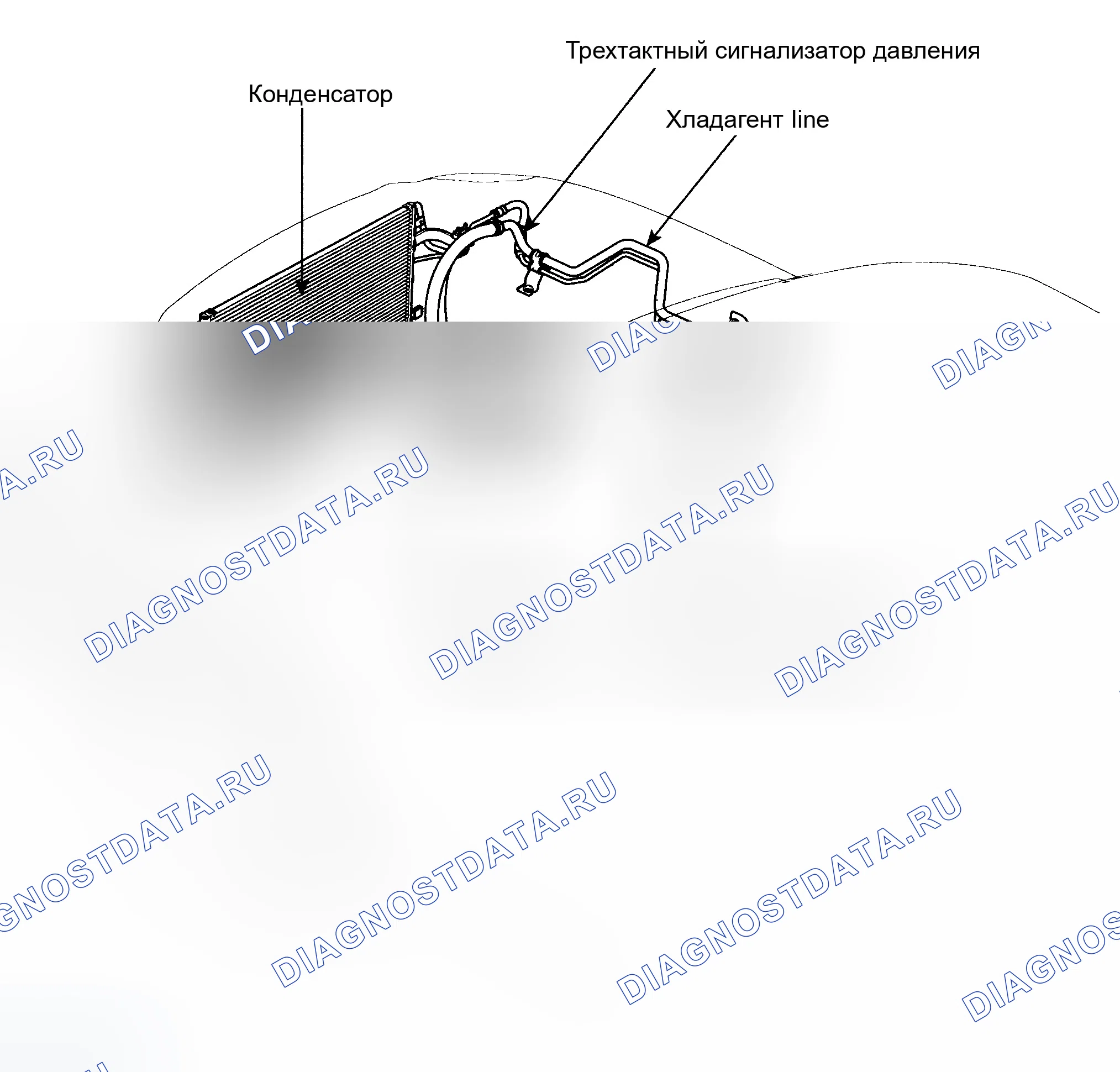 Рис. 1: РАСПОЛОЖЕНИЕ КОМПОНЕНТОВ. Hyundai Tucson I