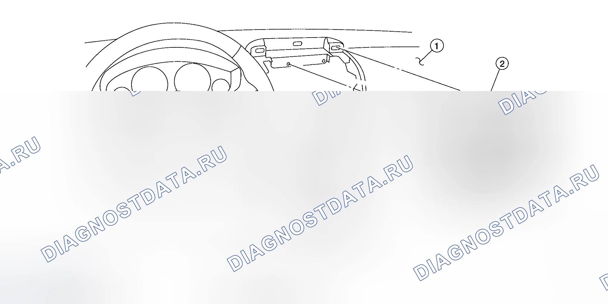 Рис. 66: КРЫШКА КЛАСТЕРА С - С НАВИГАЦИОННОЙ СИСТЕМОЙ. Honda Jazz I