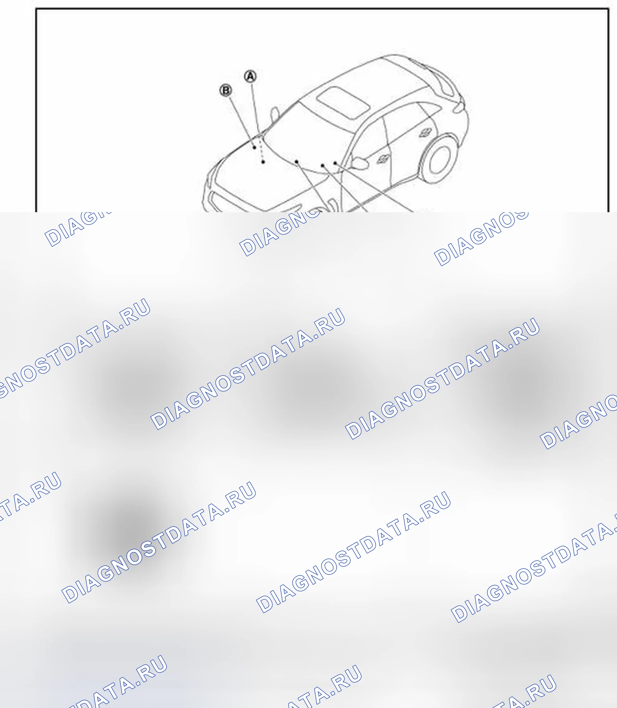 Рис. 9: Расположение компонентов. Infiniti FX35 II рестайлинг