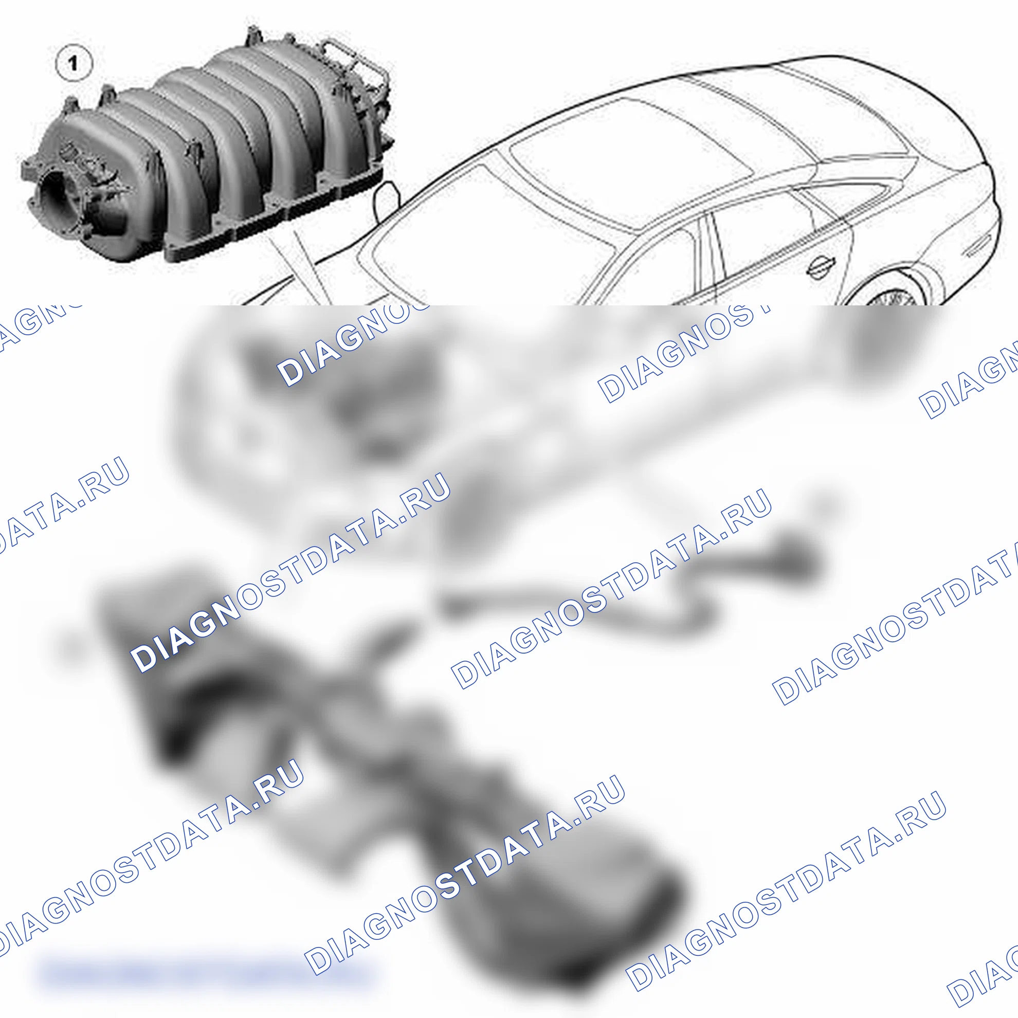 Рис. 1: РАСПОЛОЖЕНИЕ КОМПОНЕНТОВ - V8 5.0L БЕНЗИН. Jaguar XJ X351 рестайлинг