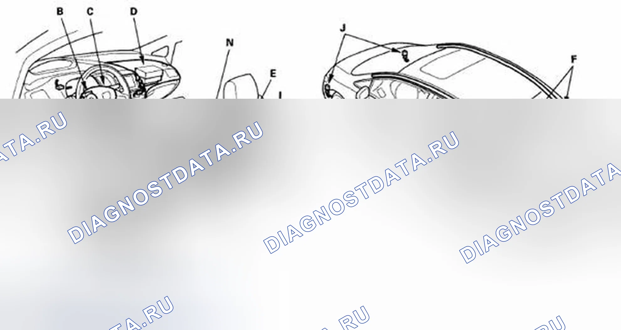 Рис. 285: Датчик положения сиденья водителя. Honda Civic VIII рестайлинг