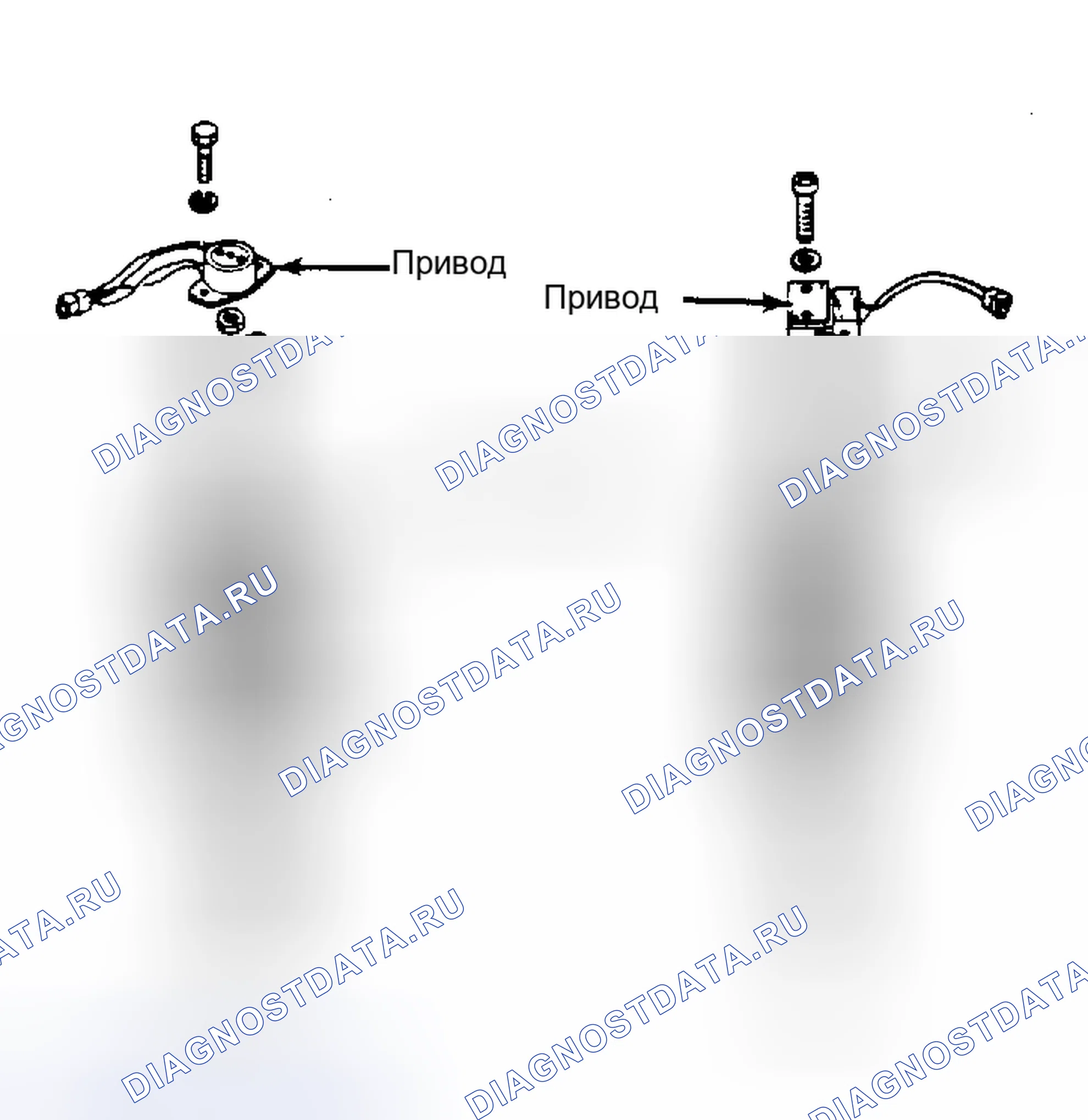 Рис. 1: Узлы стоек Mazda EVSA. Mazda 626 GC