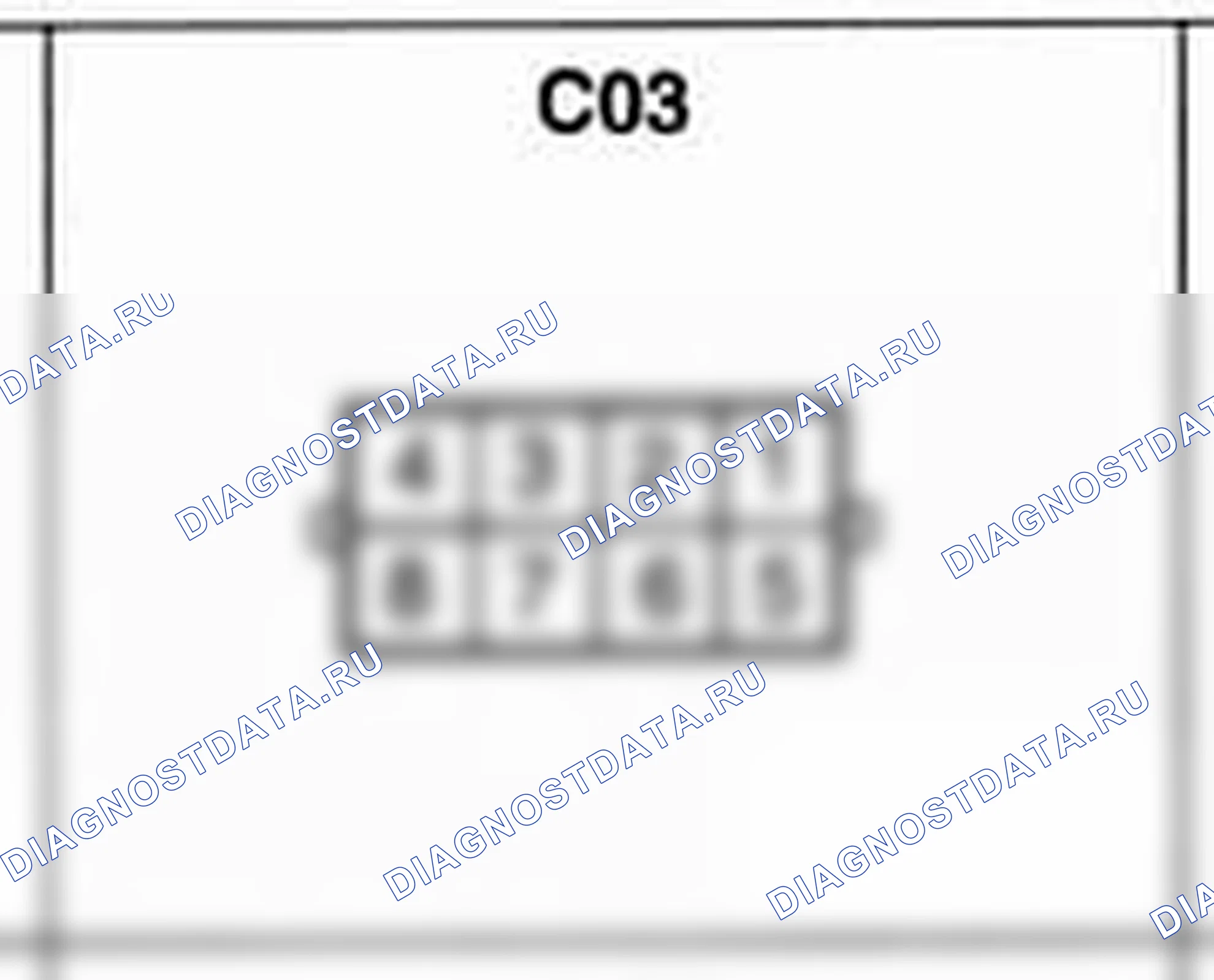 Распиновка разъёма C03 — жгута управления. Hyundai H-1 A1