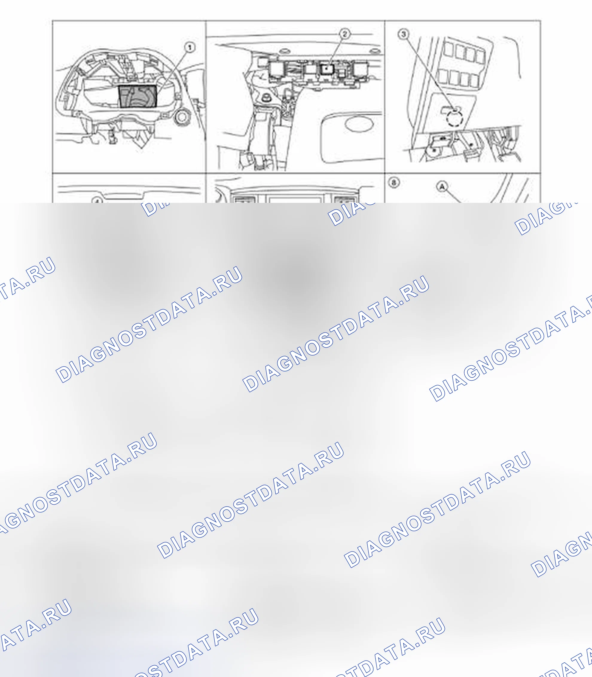 Рис. 7: Расположение компонентов. Nissan Pathfinder IV рестайлинг
