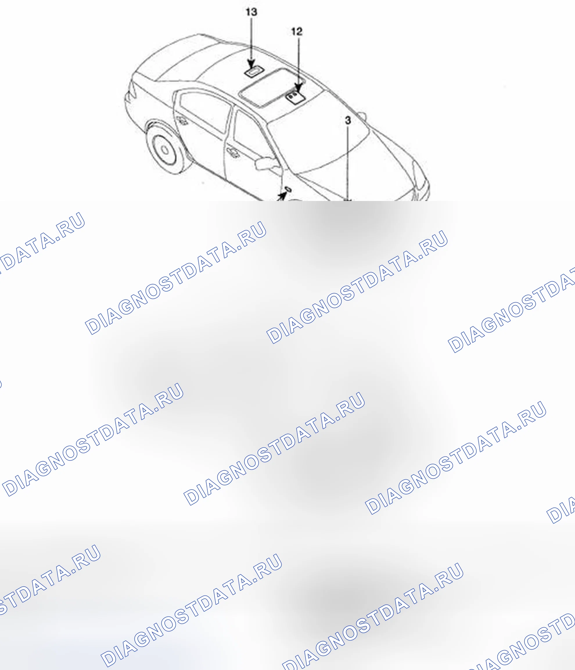 Рис. 3: РАСПОЛОЖЕНИЕ КОМПОНЕНТОВ. Hyundai Accent III