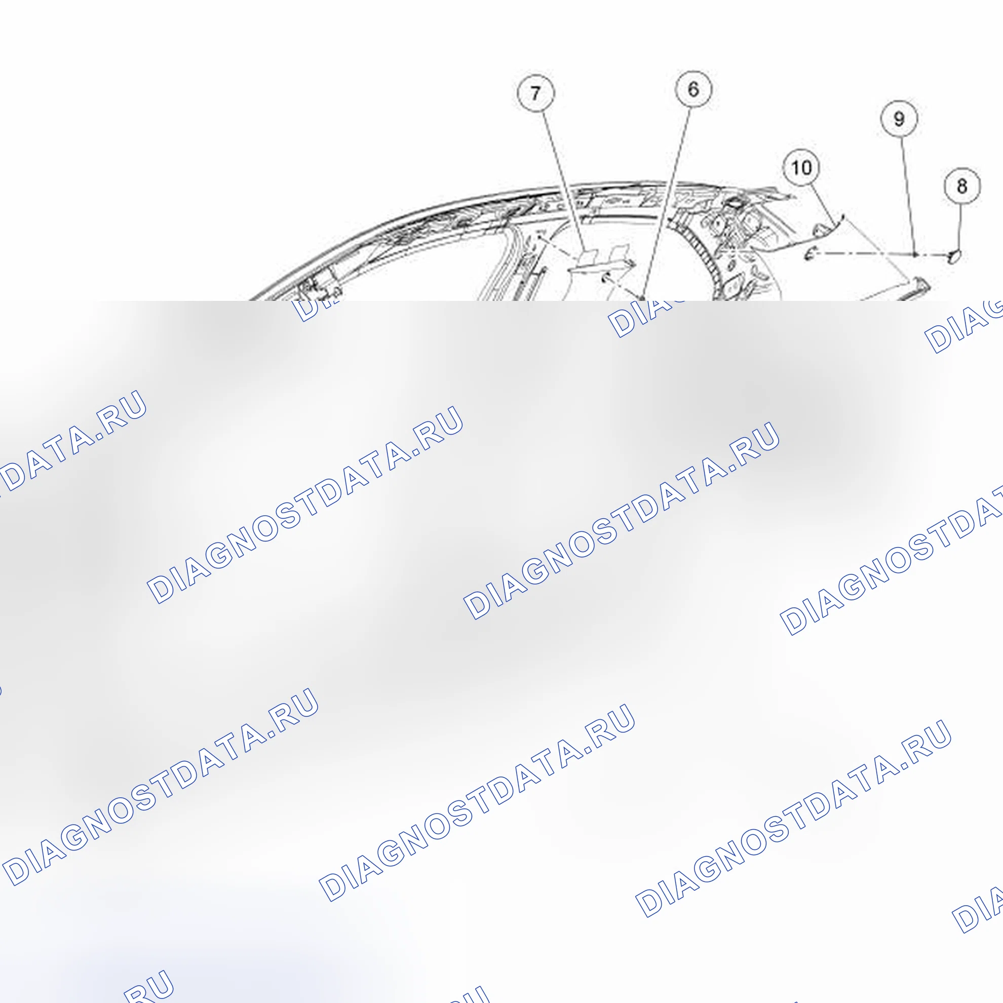 Рис. 2: Внутренняя отделка - покомпонентный вид. Hyundai Lantra II рестайлинг