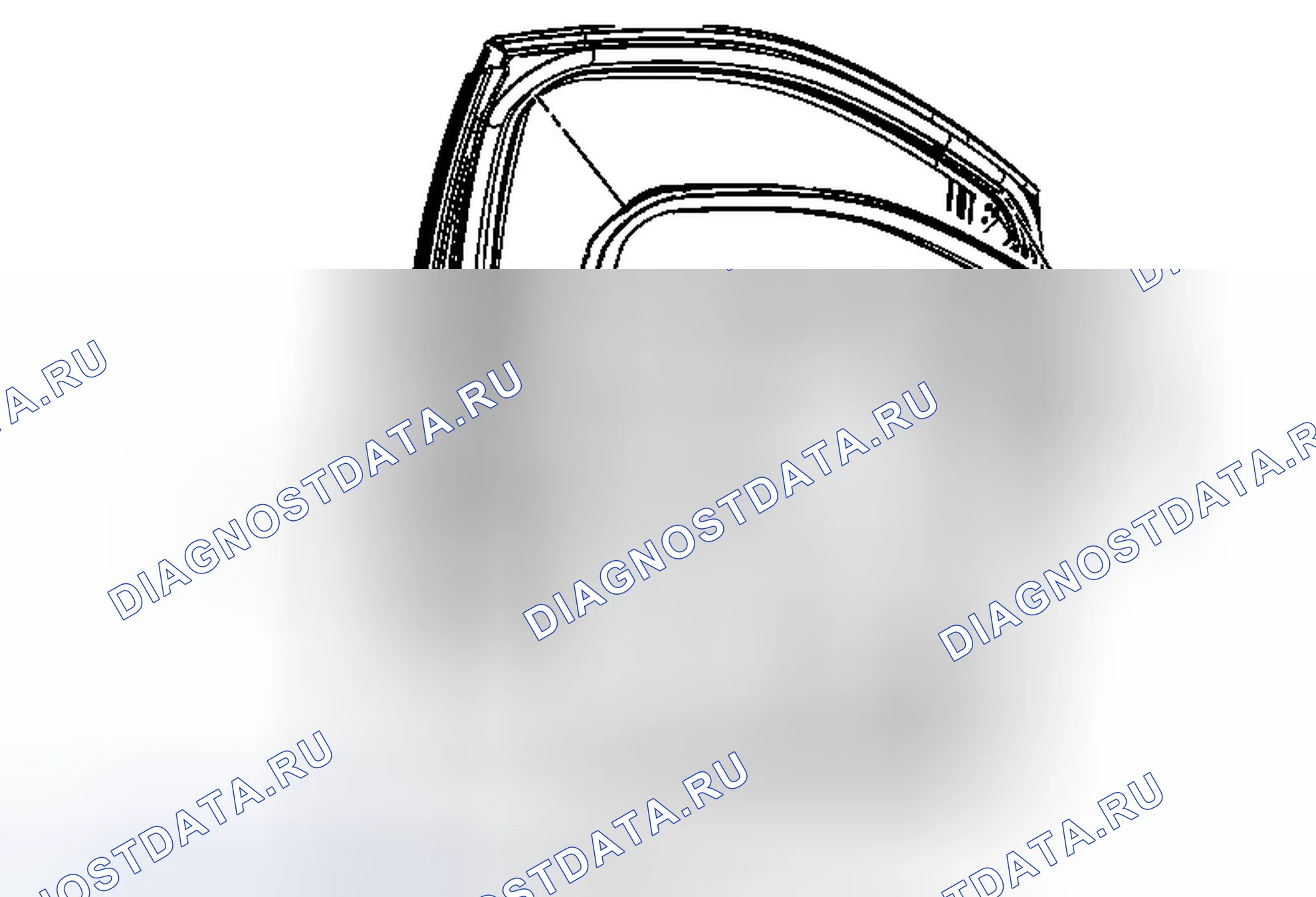Рис. 34: Передняя сторона окна двери гарнир молдинг замена. Chevrolet Cruze I рестайлинг