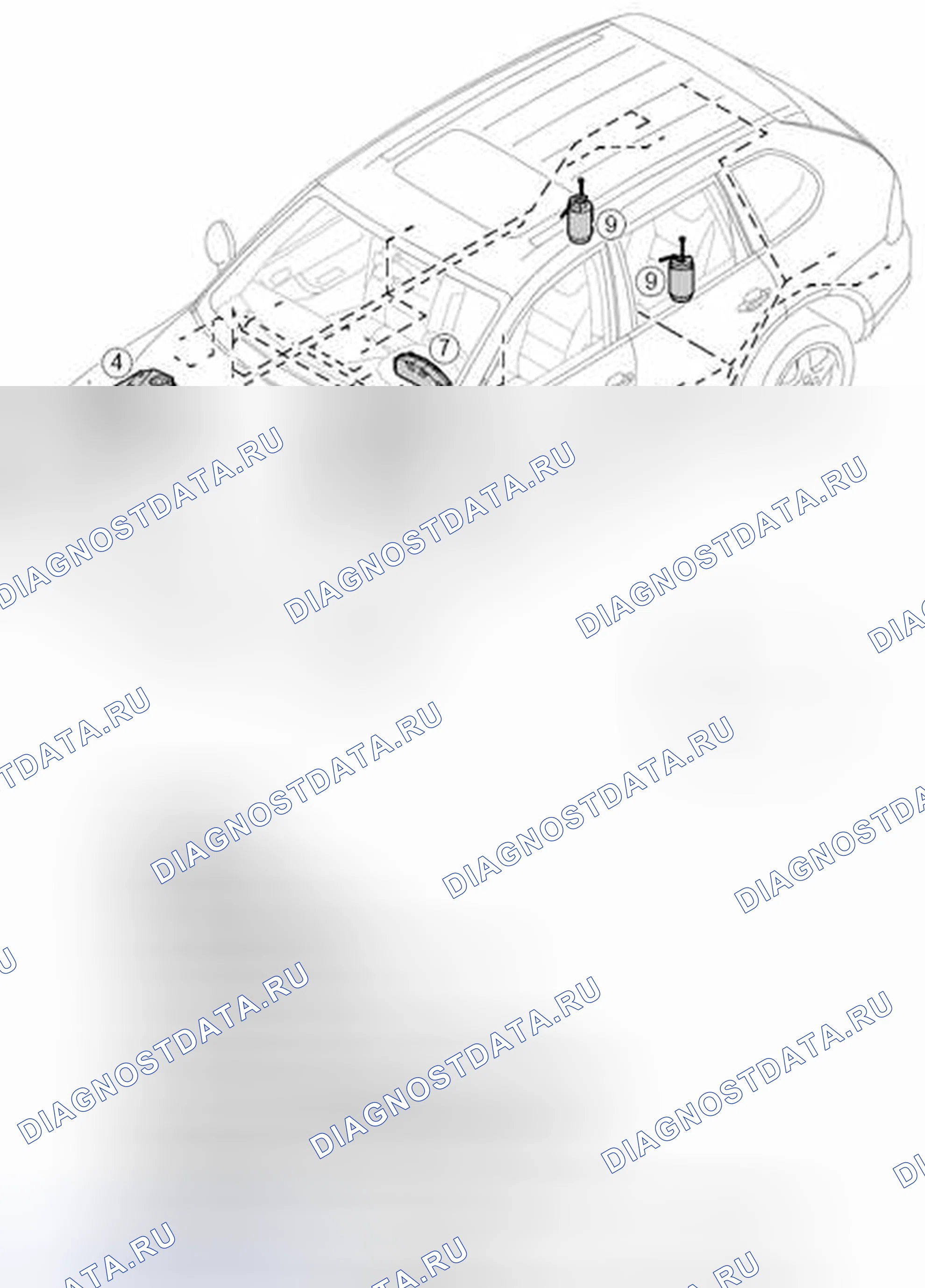 Рис. 529: Компоновка компонентов. Porsche Cayenne Turbo I