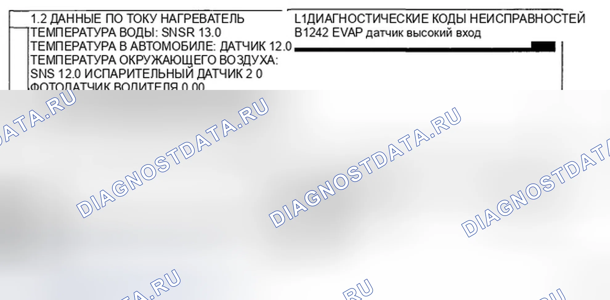 Рис. 12: МОНИТОРИНГ ДАННЫХ СКАНАТОРА. Hyundai Sonata V рестайлинг