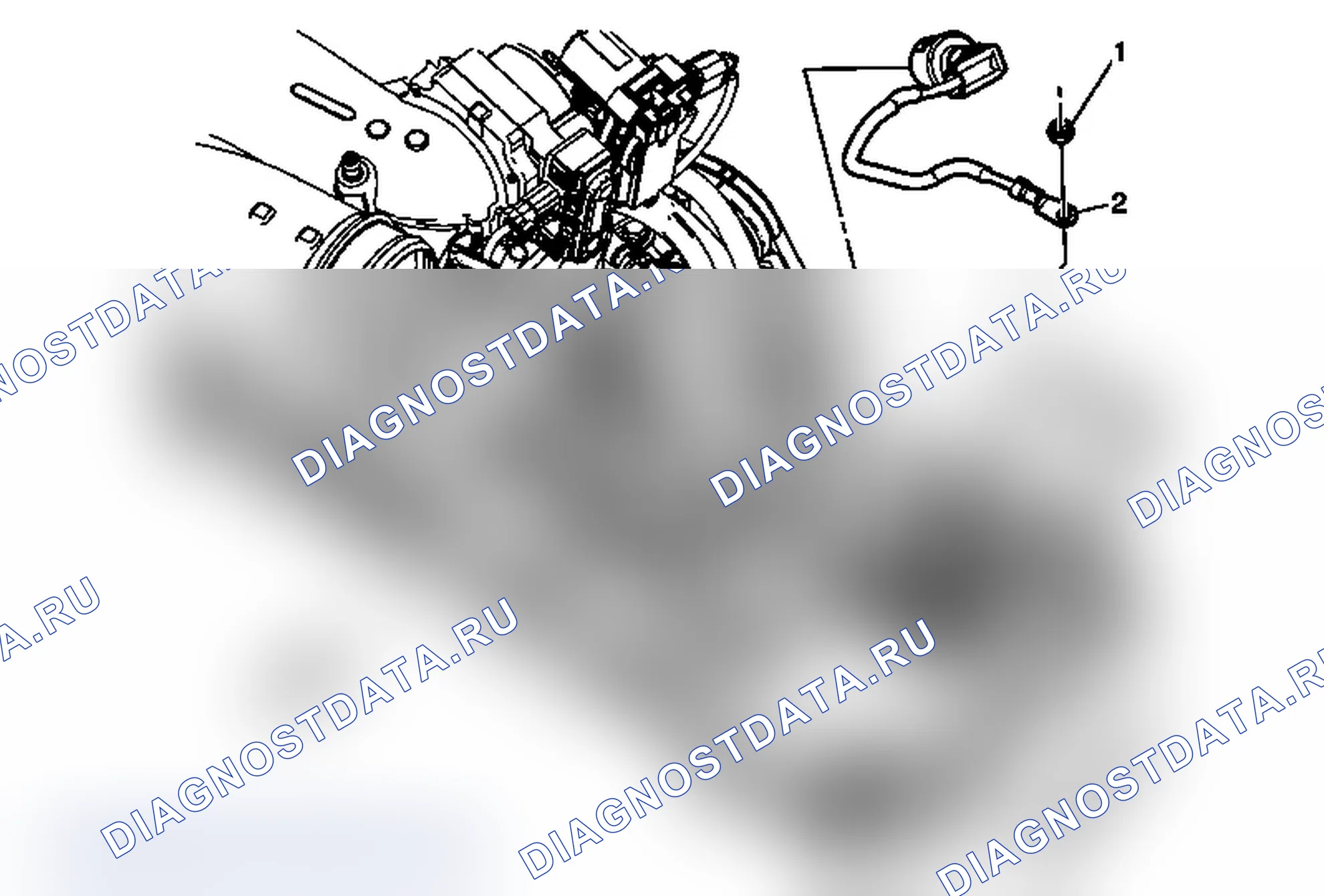 Рис. 8: Замена кабеля блока принудительного соединения аккумуляторной батареи (модуль запальной свечи - дизель). GMC Sierra 2500 HD 