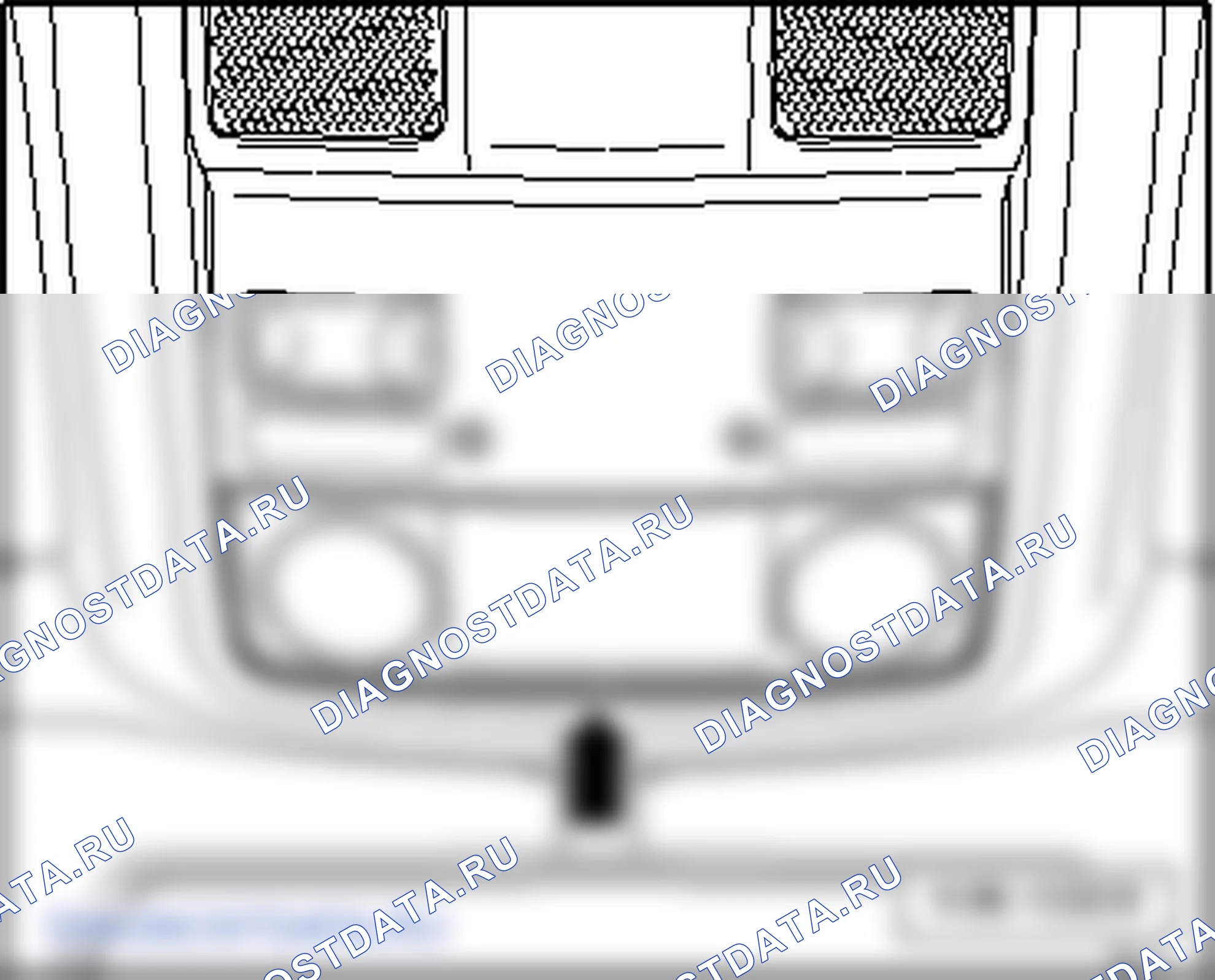 Подсветка и выключатели в обивке потолка. Volkswagen Golf Mk5