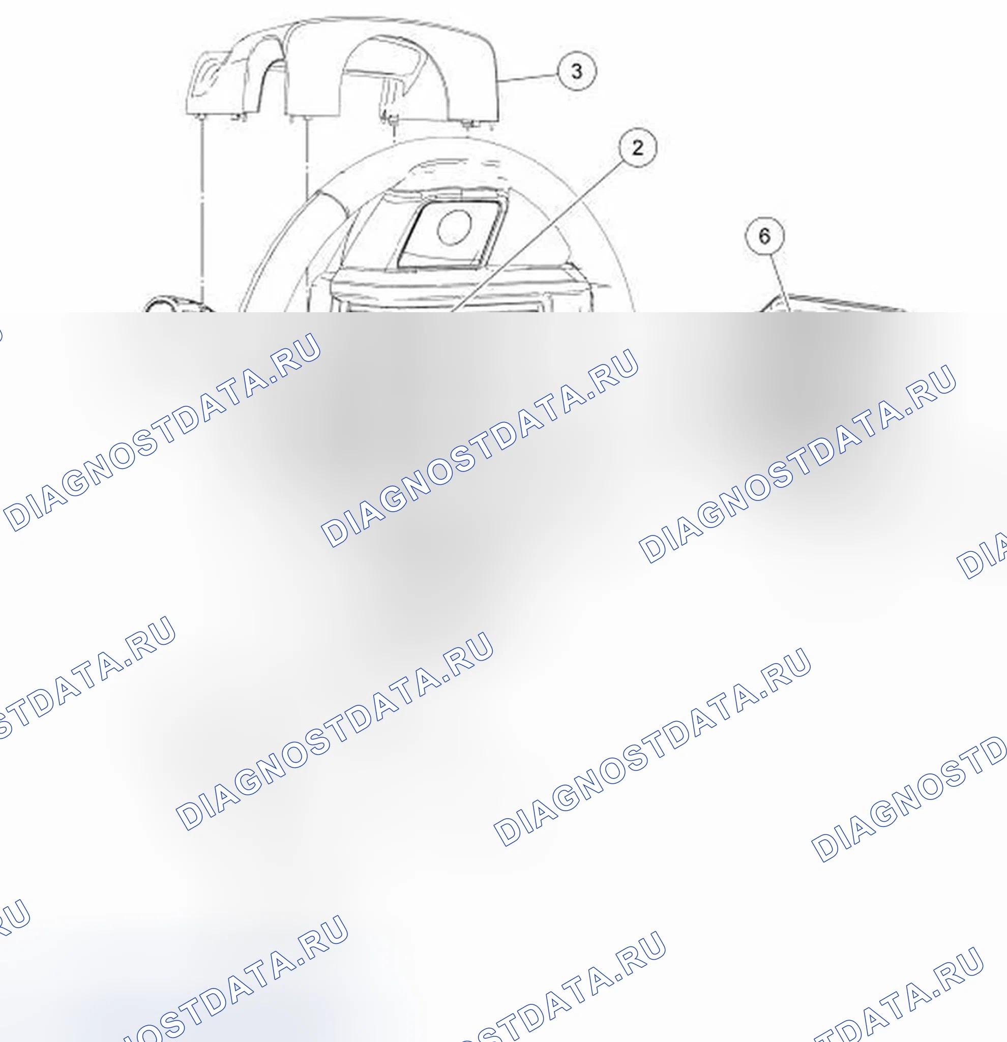 Рис. 87: Модуль подушки безопасности водителя. Ford Expedition III