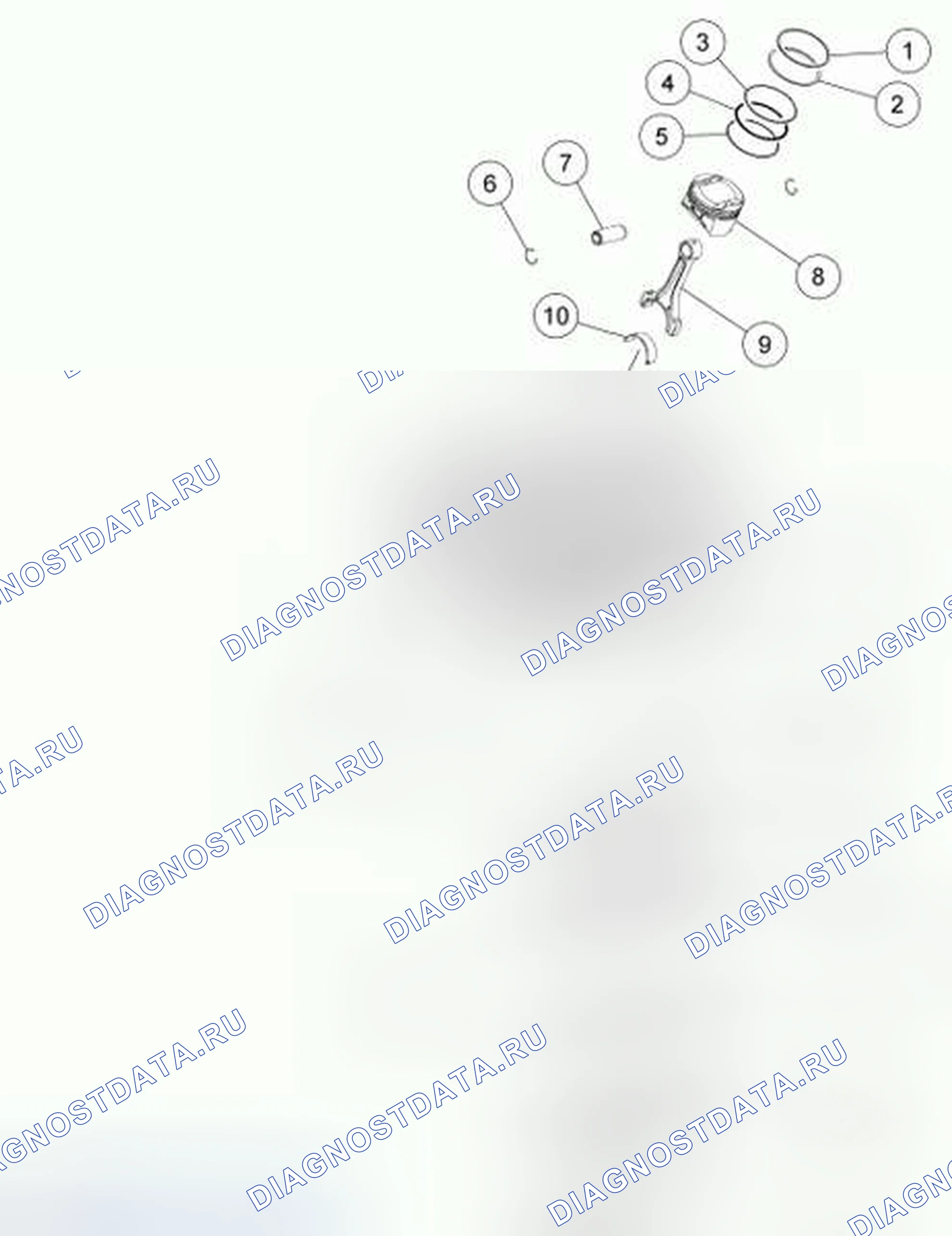 Рис. 1683: Нижний блок двигателя (вид 2). Hyundai ix55 I