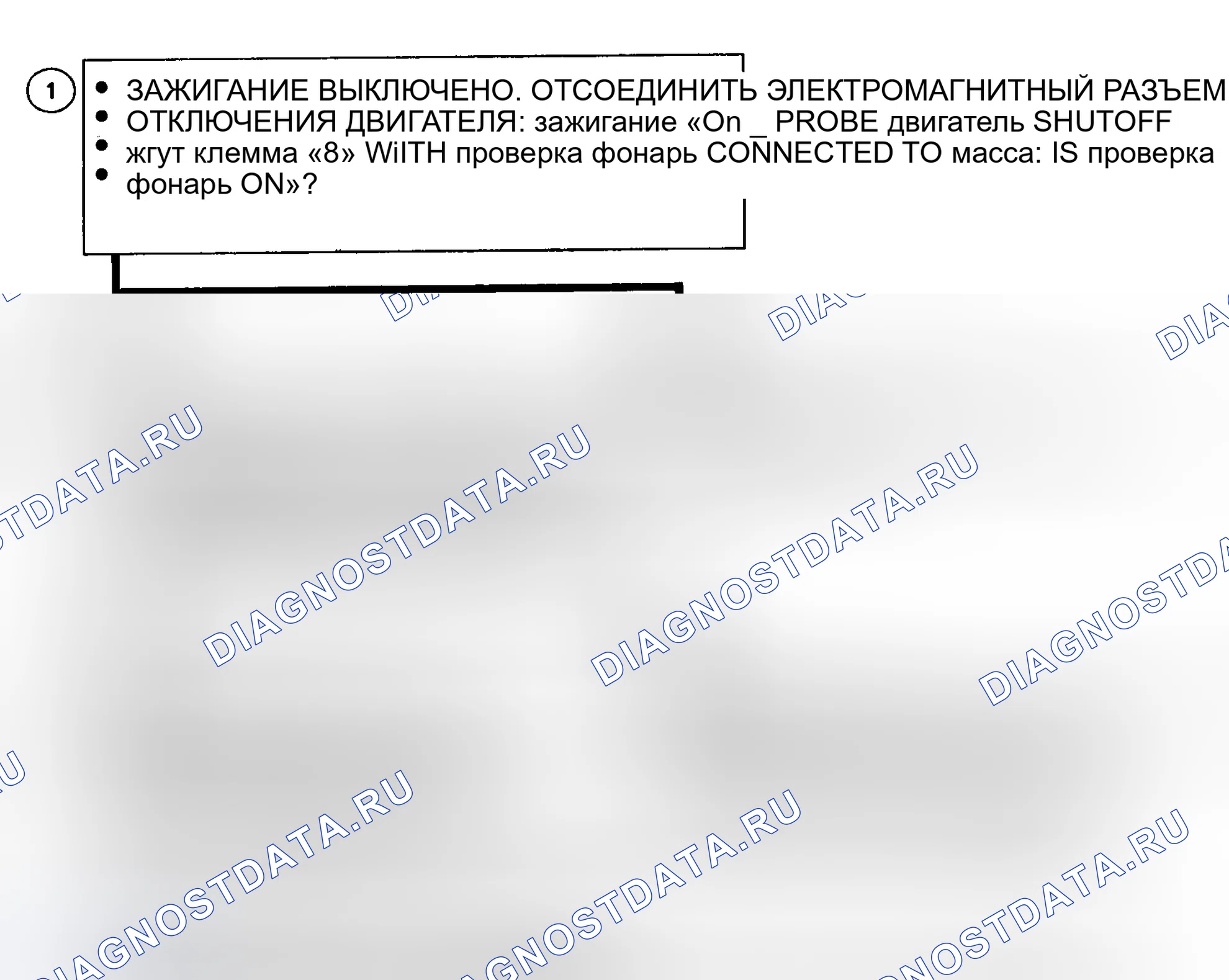 Рис. 171: Блок-схема расшифровка кода ошибки 13 (серии " C " и " K ") Неисправность цепи электромагнита отключения двигателя. GMC Cab & Chassis C2500 