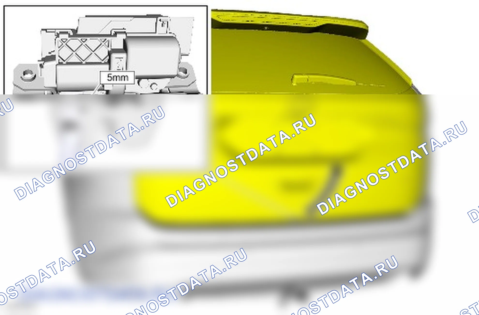 Ручное отпускание защелки откидной двери багажного отделения. Ford Edge II