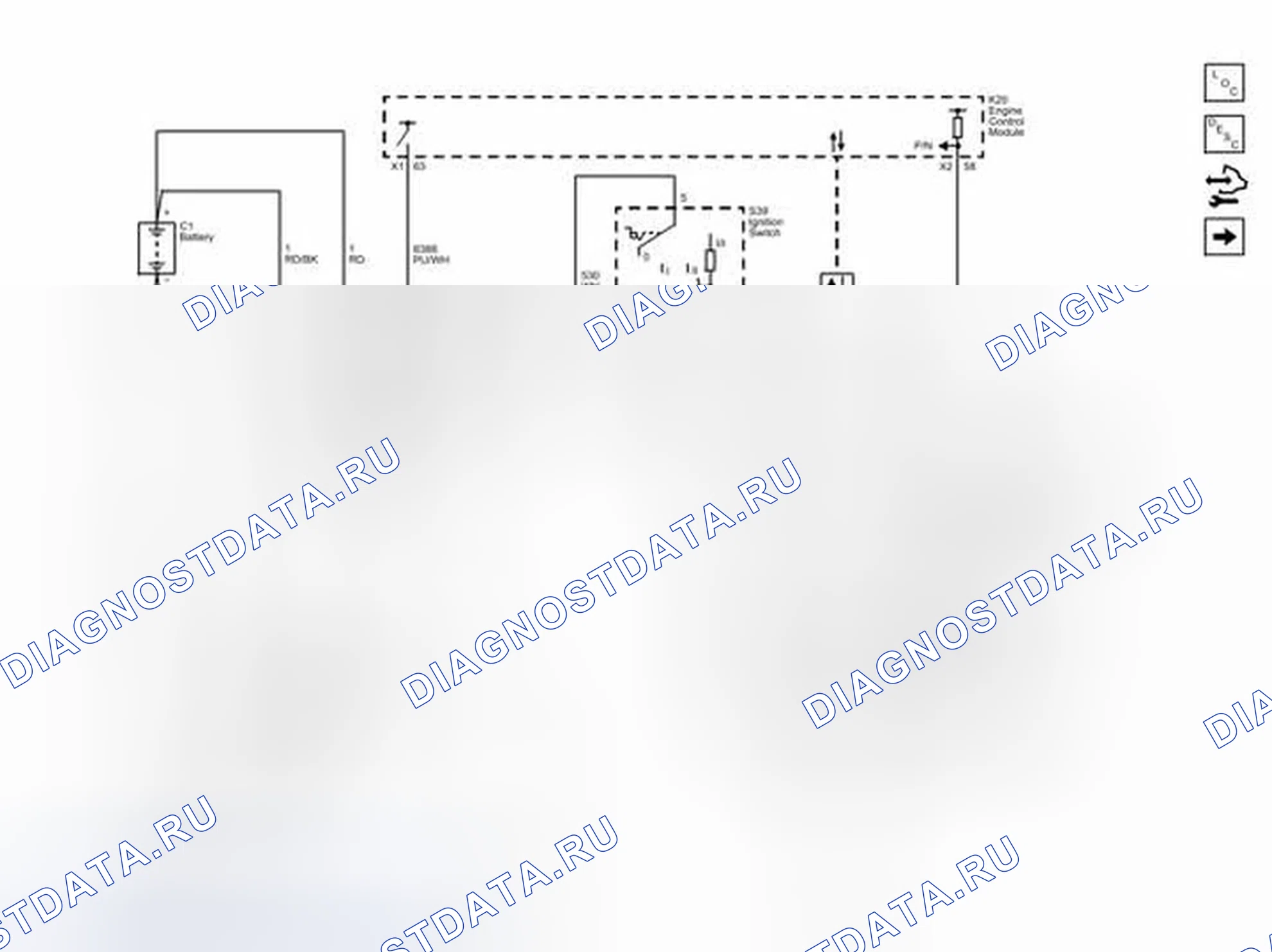 Рис. 9: Схема пусковой проводки. Chevrolet Captiva I рестайлинг 2
