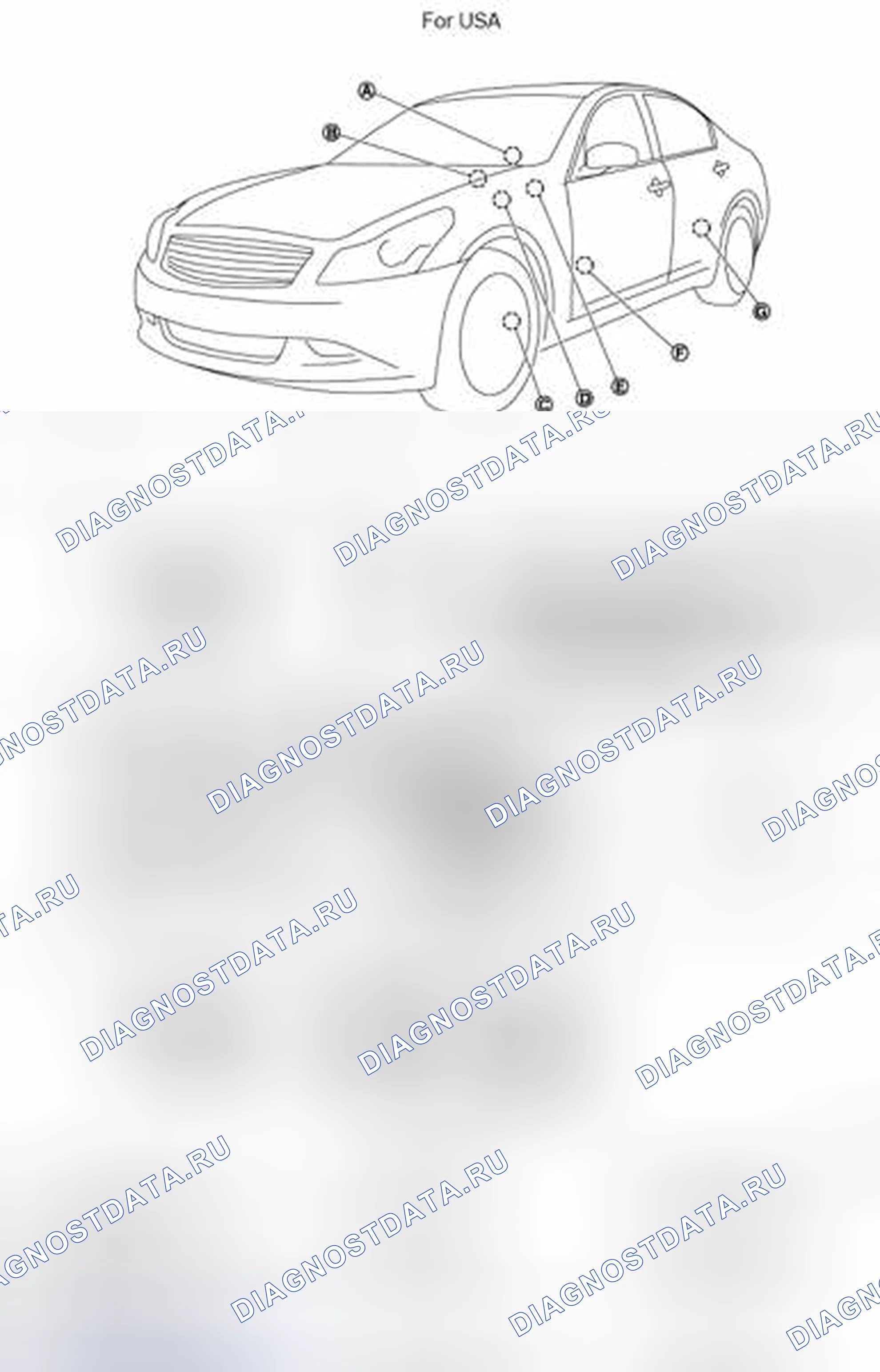 Рис. 6: Расположение компонентов. Infiniti G35 IV