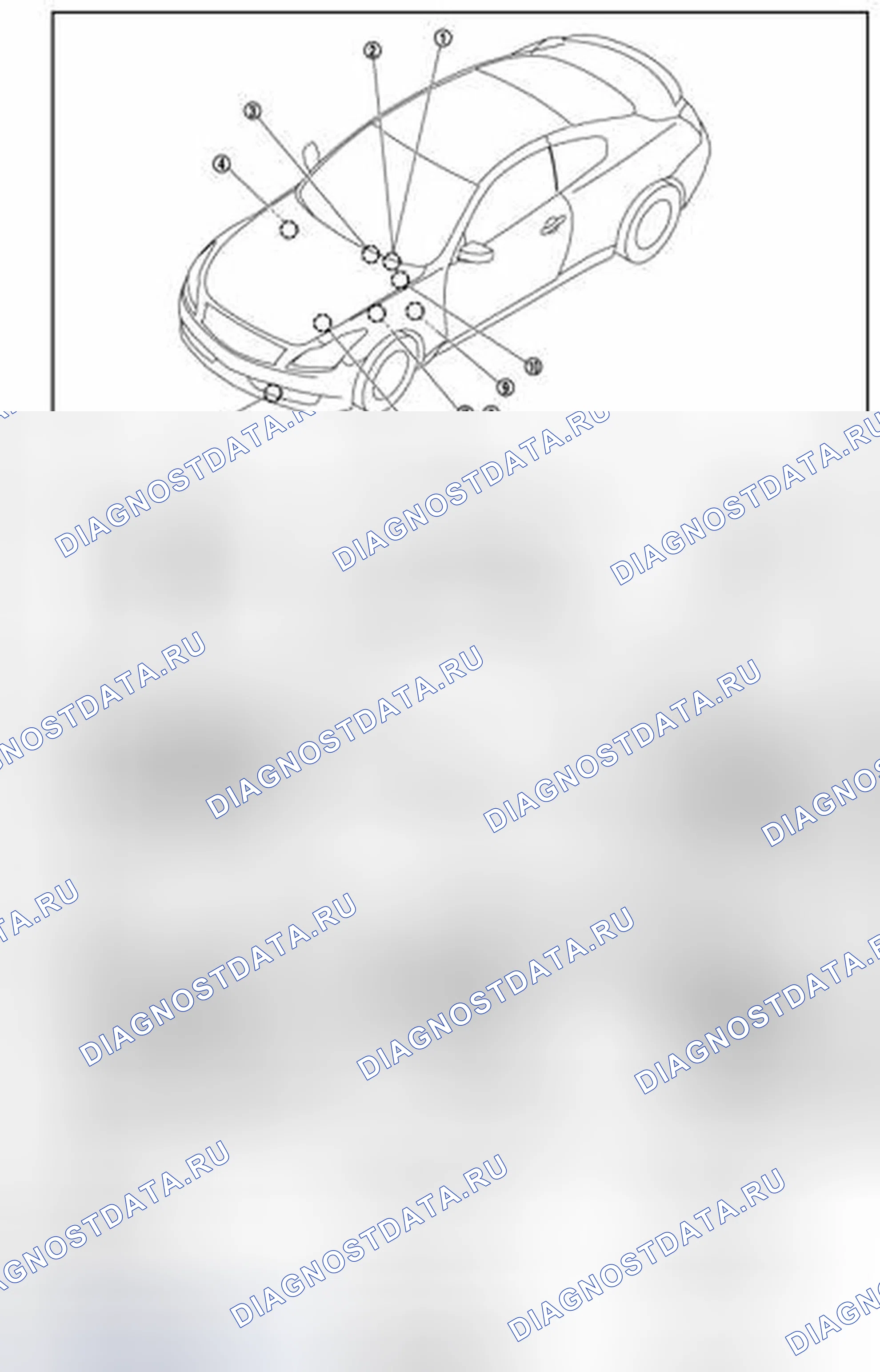 Рис. 135: Расположение компонентов. Infiniti G37 IV рестайлинг