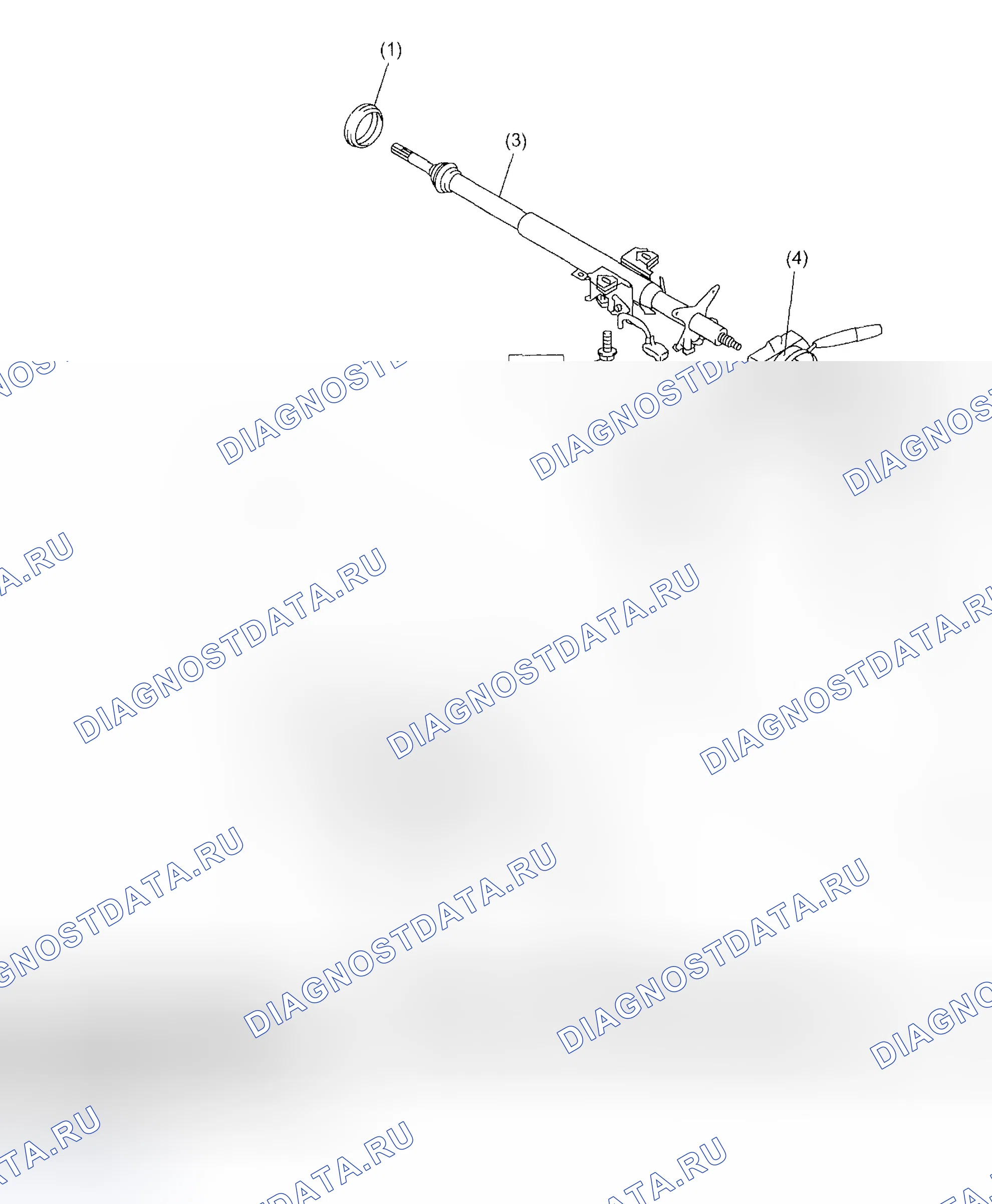 Рис. 6: РУЛЕВОЕ КОЛЕСО И КОЛОНКА. Subaru Impreza WRX GD/GG рестайлинг