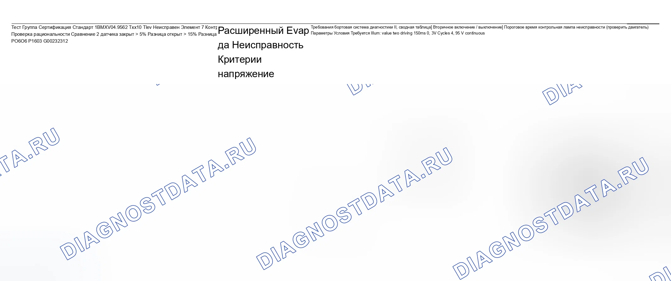 Рис. 200: Диаграмма расшифровка кода ошибки (тип двигателя: S62B49 TLEV/испытательная группа: 1BMXV04.9S62-9 из 9). BMW X5 E53