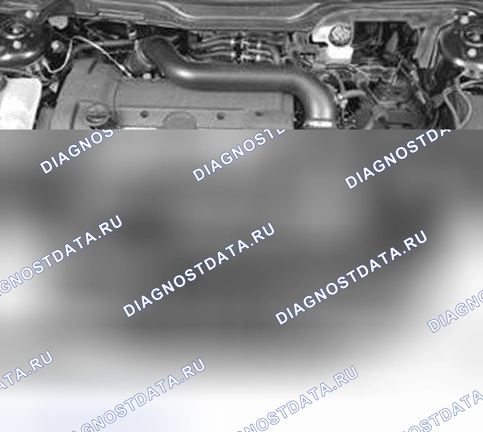 Рис. 77: Удаление компонентов моторного отсека. Volvo V50 I