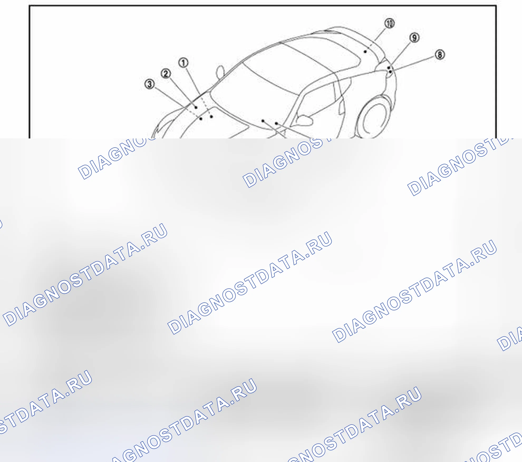 Рис. 6: Расположение компонентов. Honda MDX I
