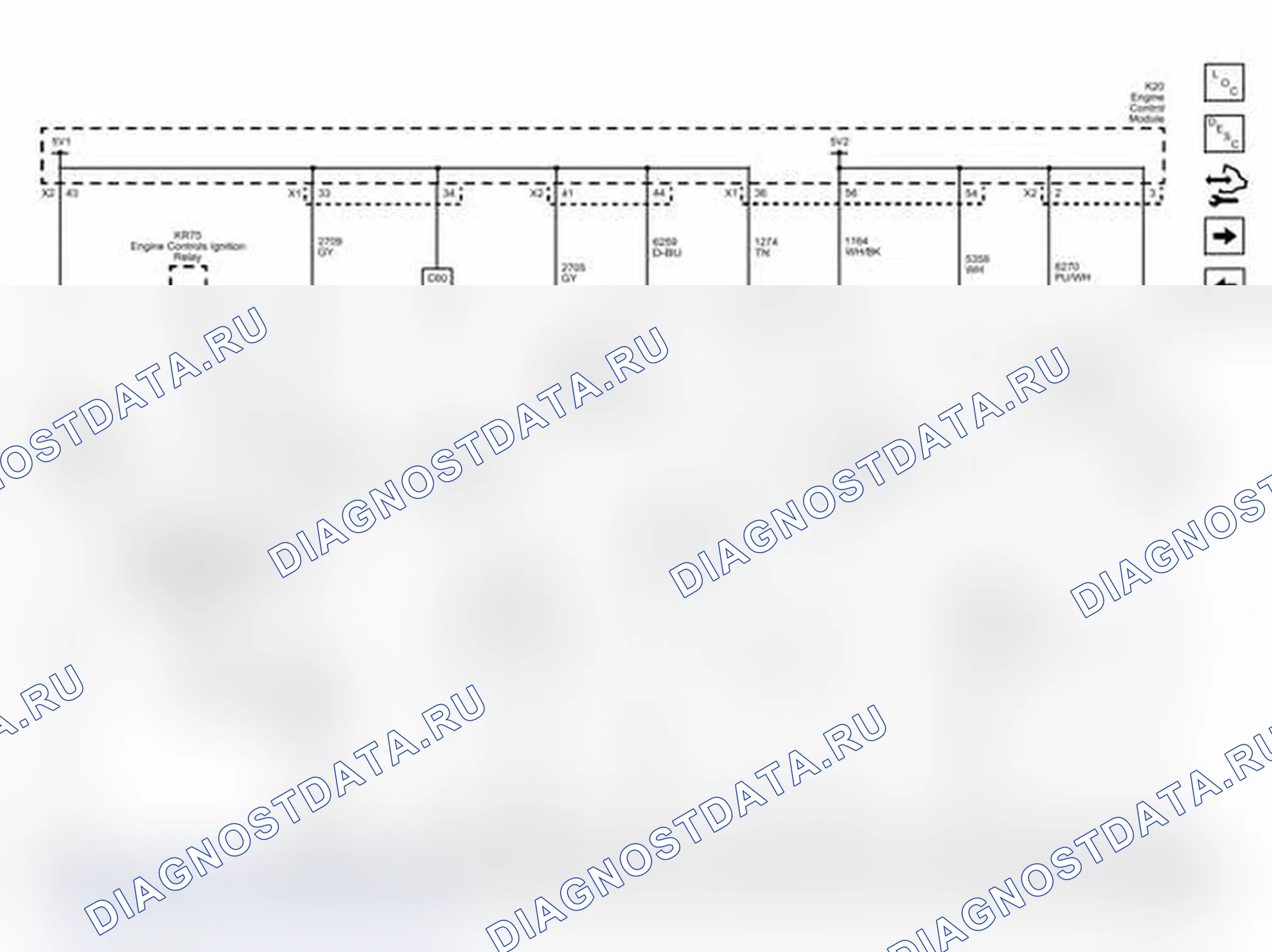 Рис. 13: Шина 5V1, 5V2 и низкого опорного уровня. Chevrolet Express G1500 