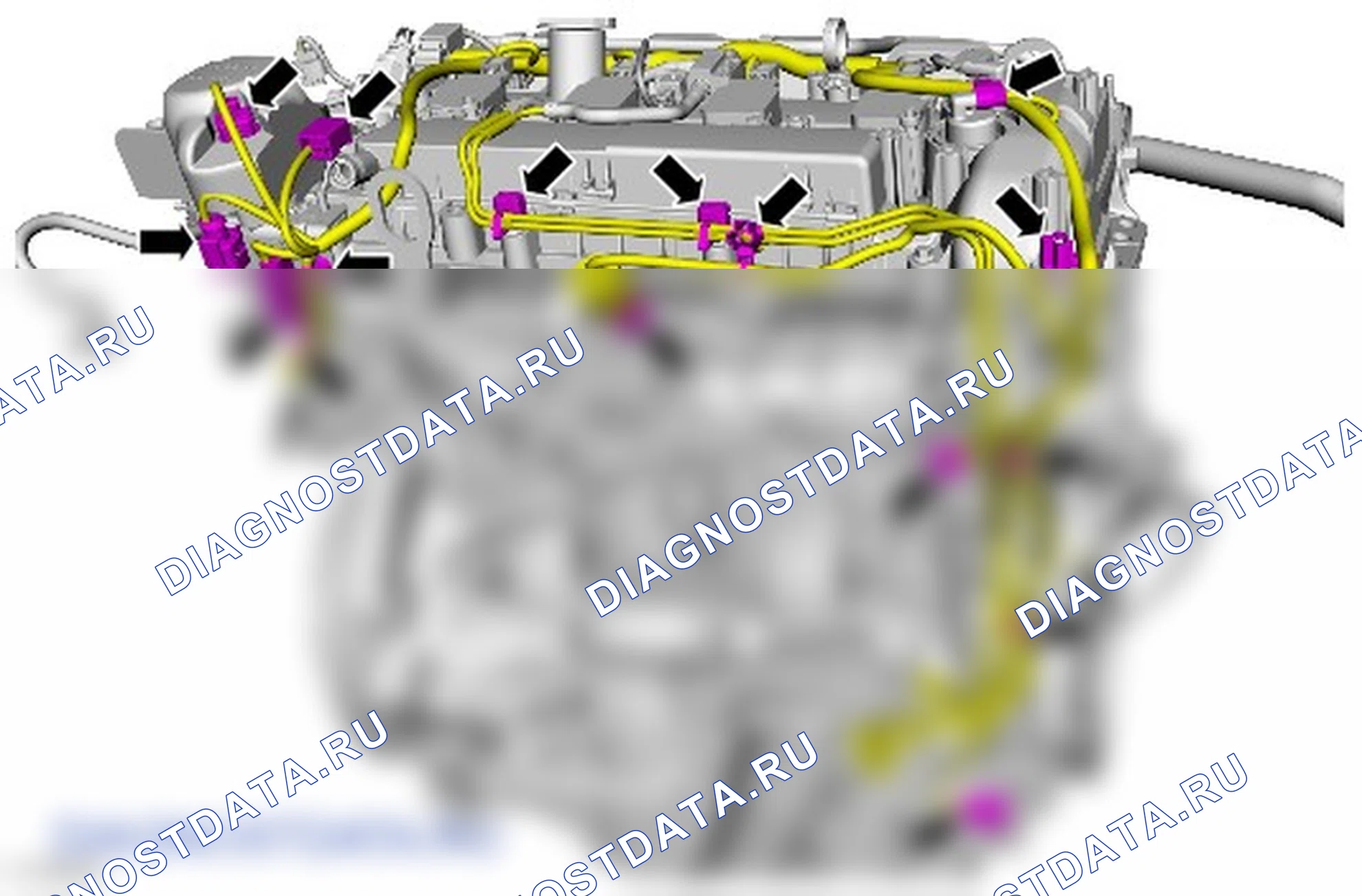 Как снять присоединяемые детали двигателя. Ford Galaxy III
