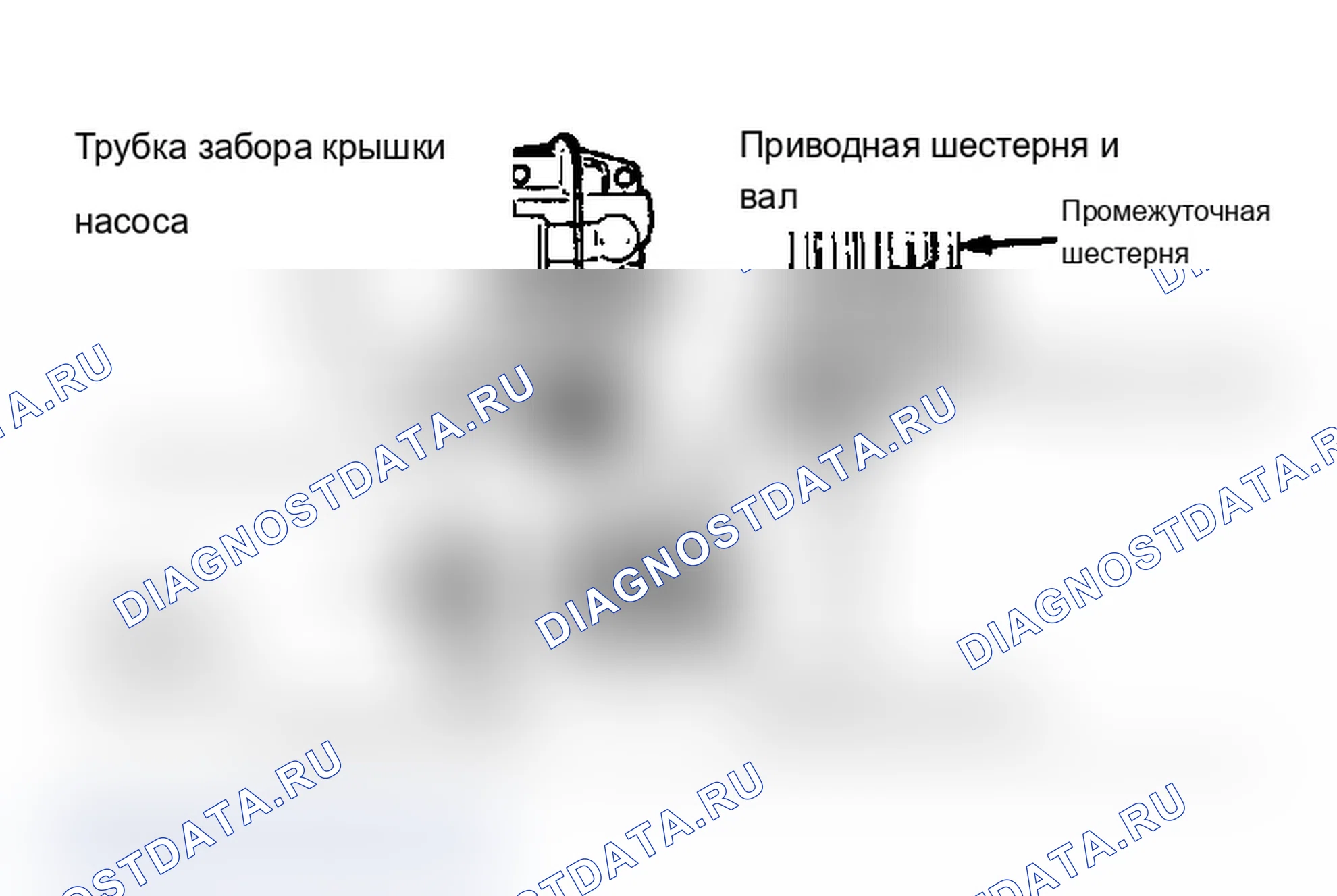Рис. 9: Идентификация компонентов масляного насоса. Chevrolet Cavalier I