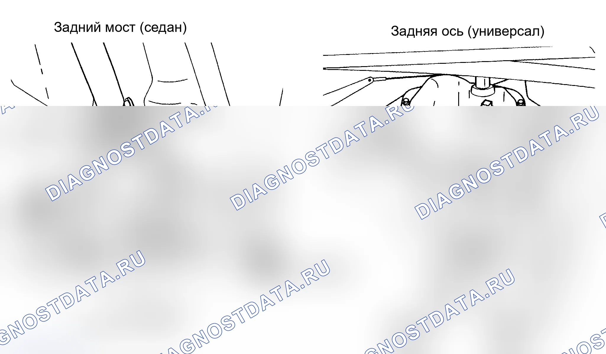Рис. 8: ТОЧКИ ОБСЛУЖИВАНИЯ ЗАДНЕГО МОСТА. Volvo 960 I