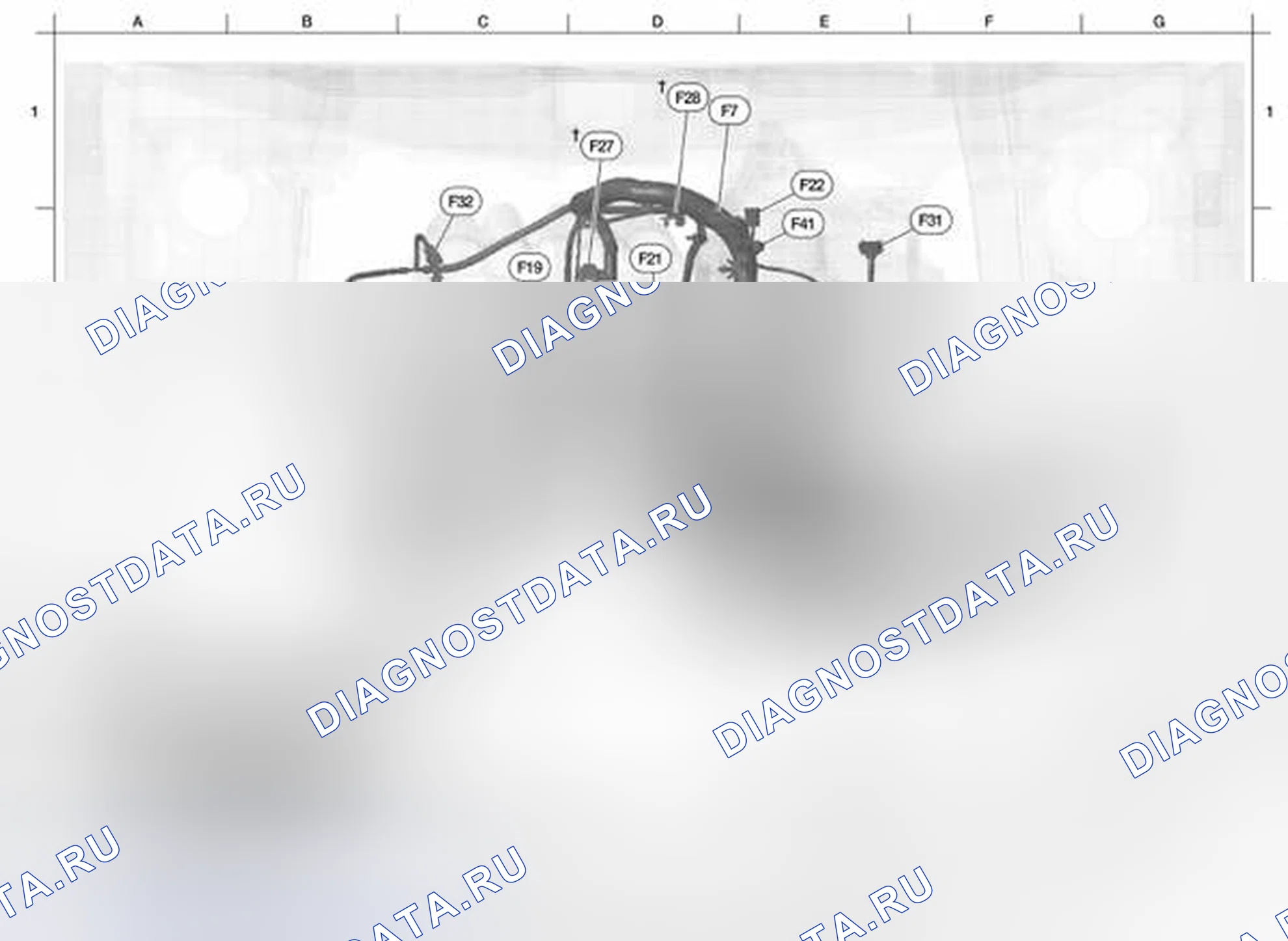 Рис. 33: Идентификация жгута управления двигателем (QR25DE). Nissan Sentra B16