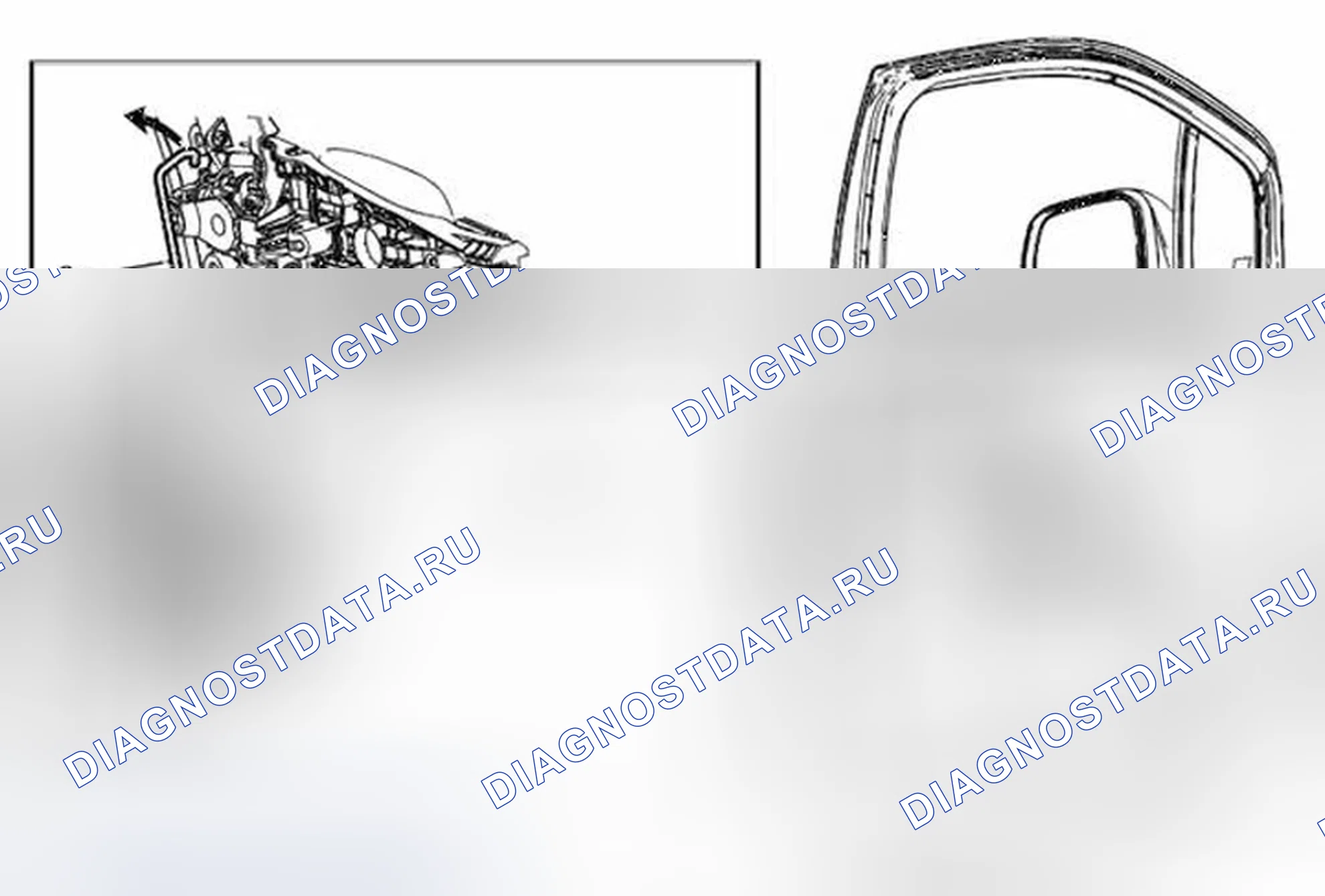 Рис. 42: Замена стержня наружной ручки передней боковой двери. Buick Encore I