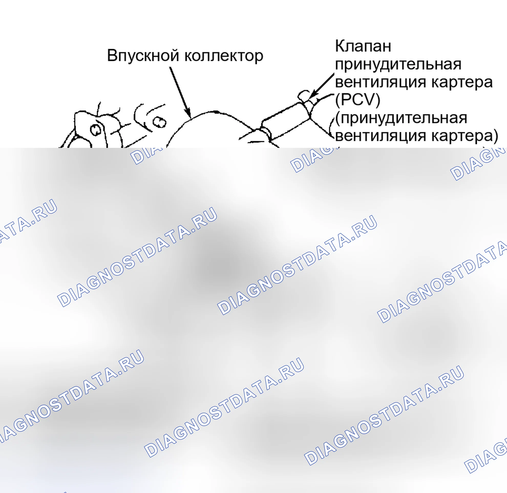 Рис. 42: Расположение датчика температуры всасываемого воздуха (температура впускного воздуха). Chrysler Sebring I