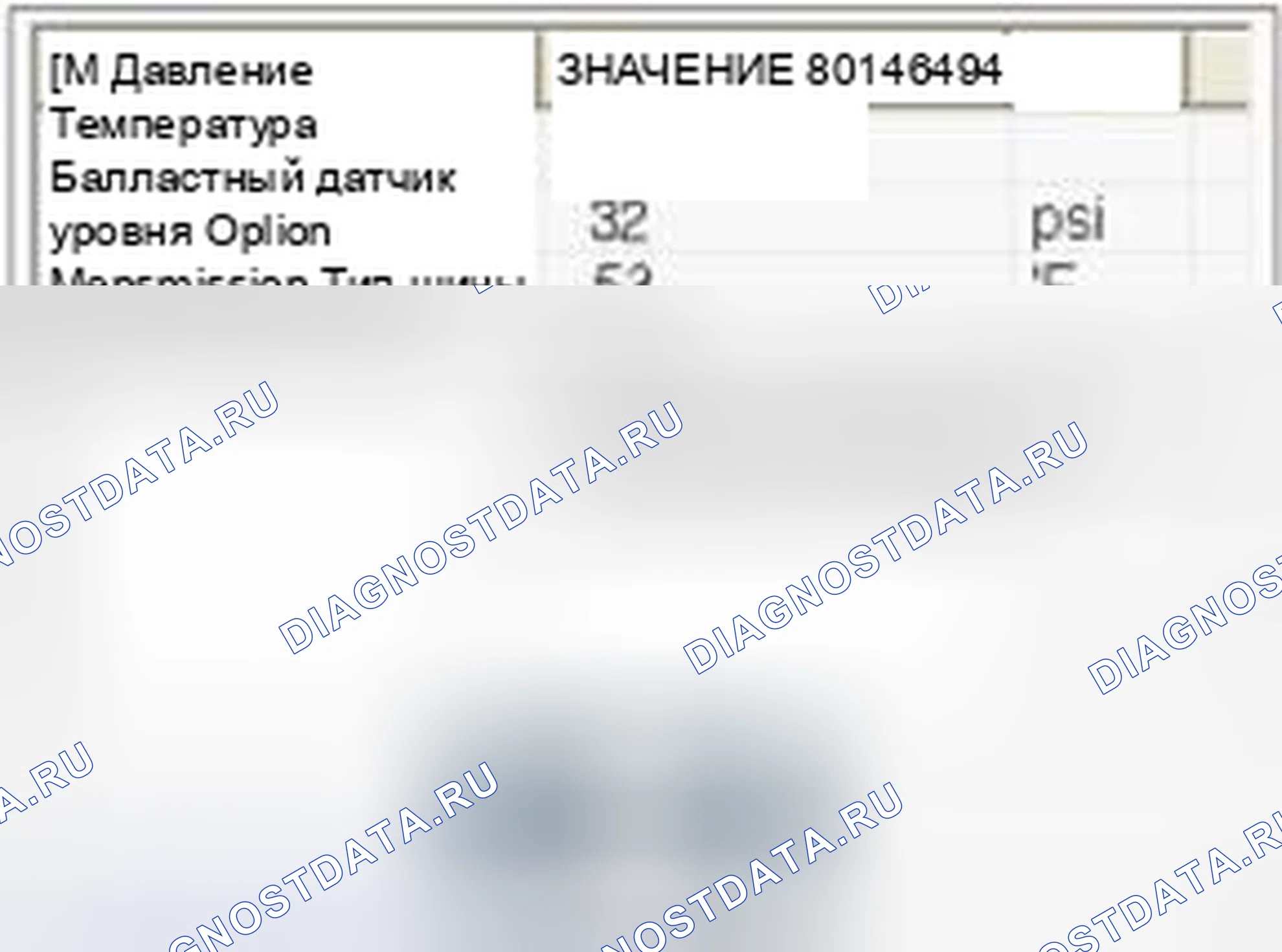 Рис. 63: Мониторинг данных GDS. BMW 6 серия F06/F13/F12
