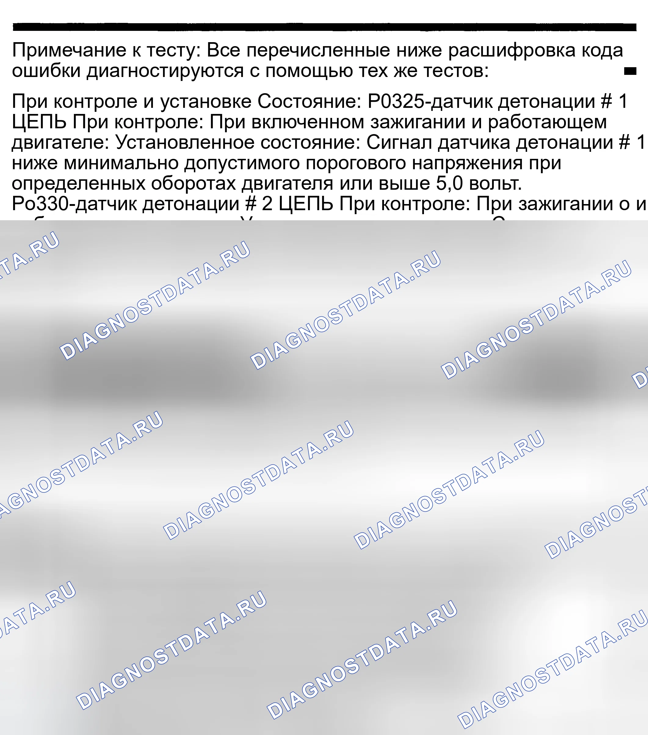 Рис. 188: расшифровка кода ошибки P0325: ЦЕПЬ ДАТЧИКА ДЕТОНАЦИИ № 1. Dodge Pickup R3500 