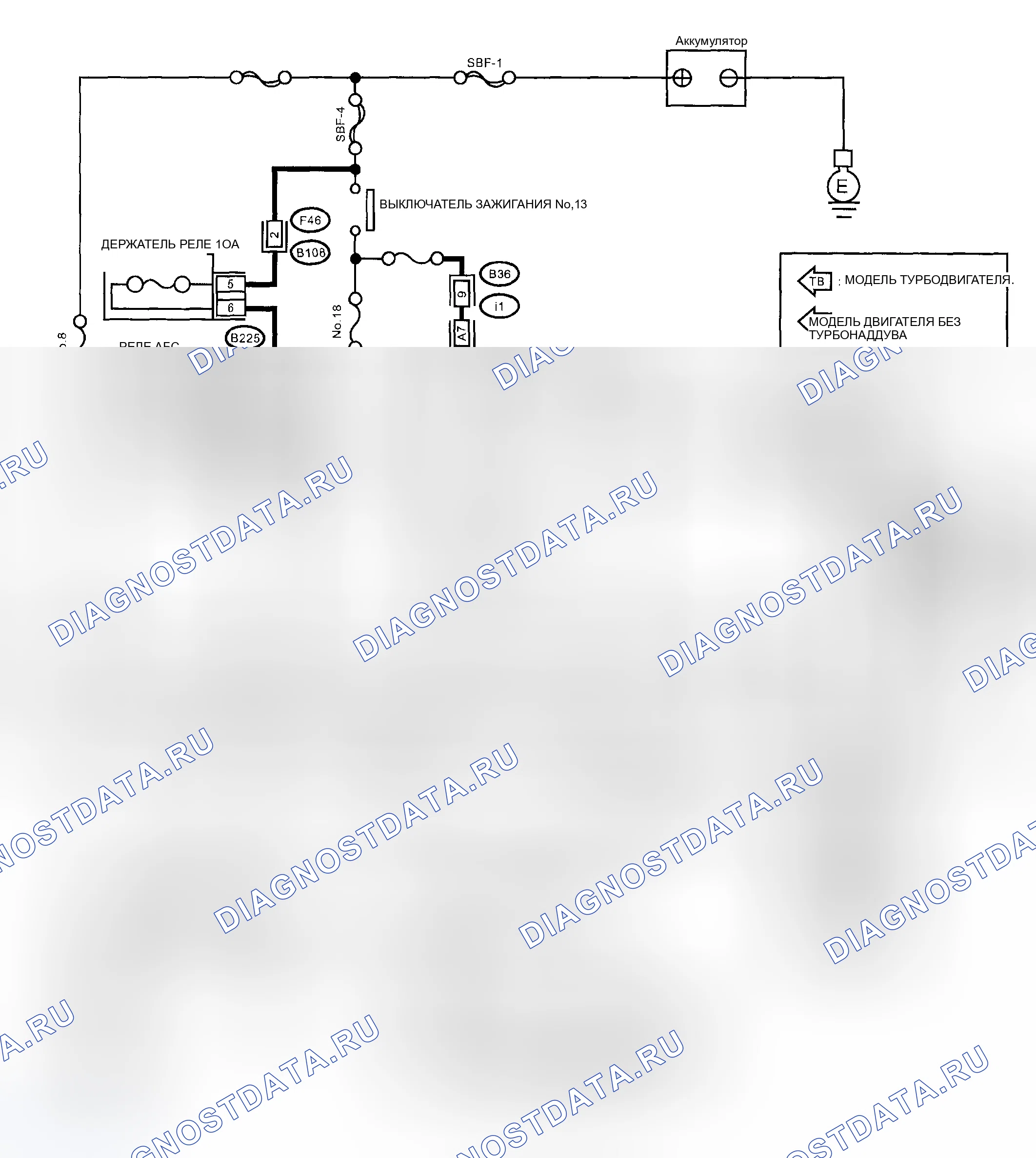 Рис. 43: электросхема. Subaru Impreza GD/GC/GG рестайлинг