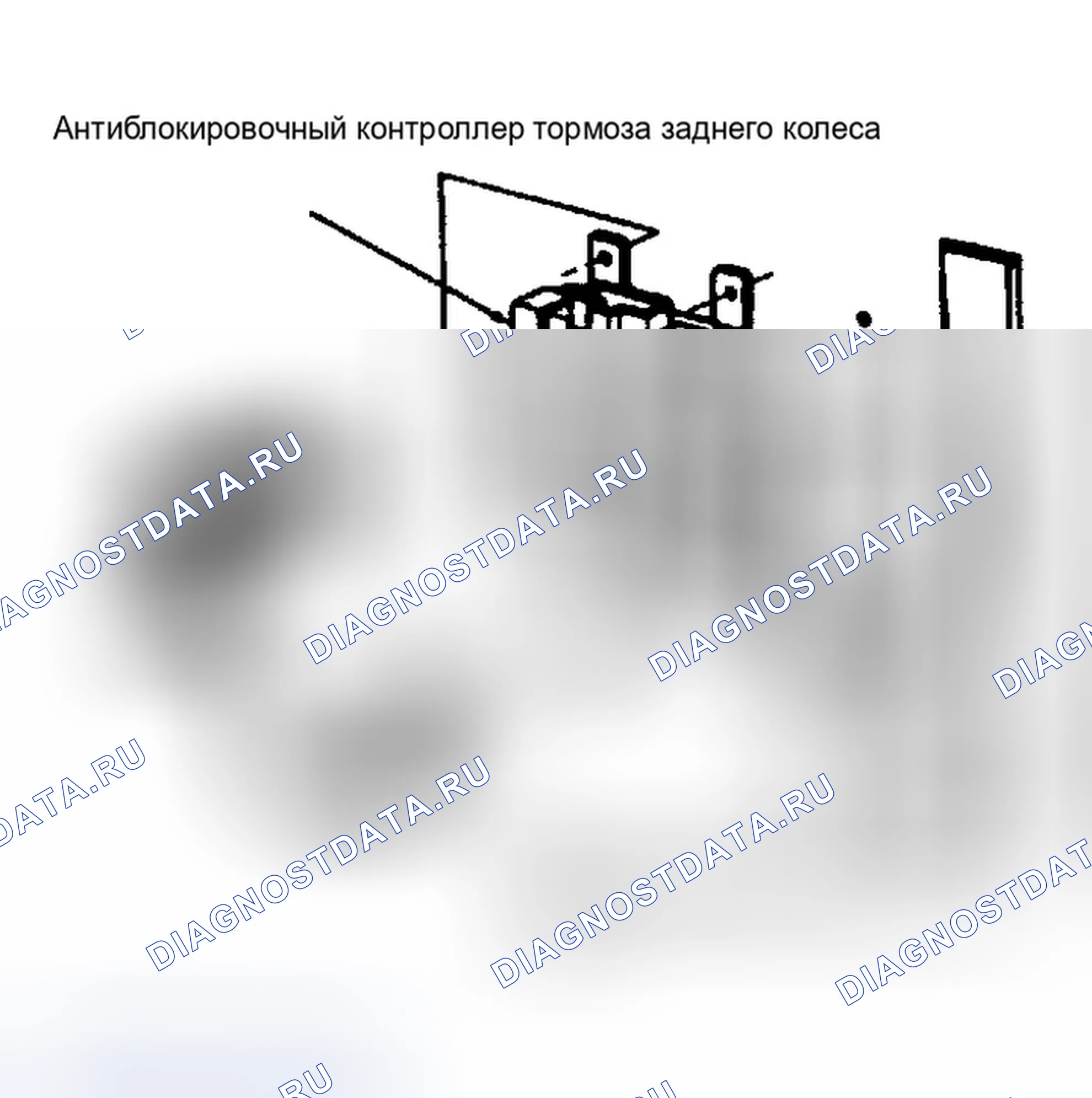 Рис. 3: Расположение компонентов (3 из 8). Dodge Dakota Sport 