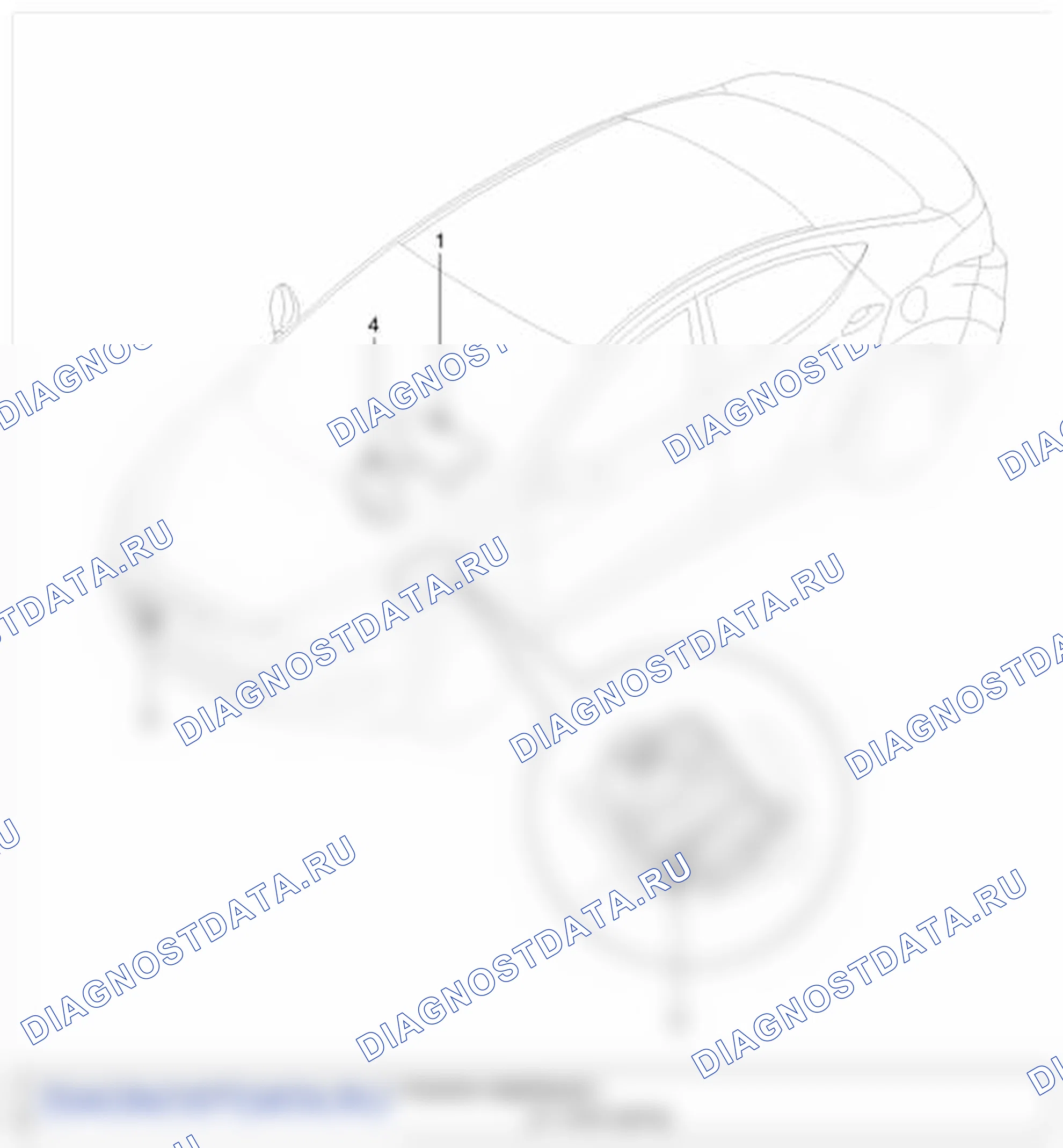 Рис. 1: Расположение компонентов. Hyundai Elantra V
