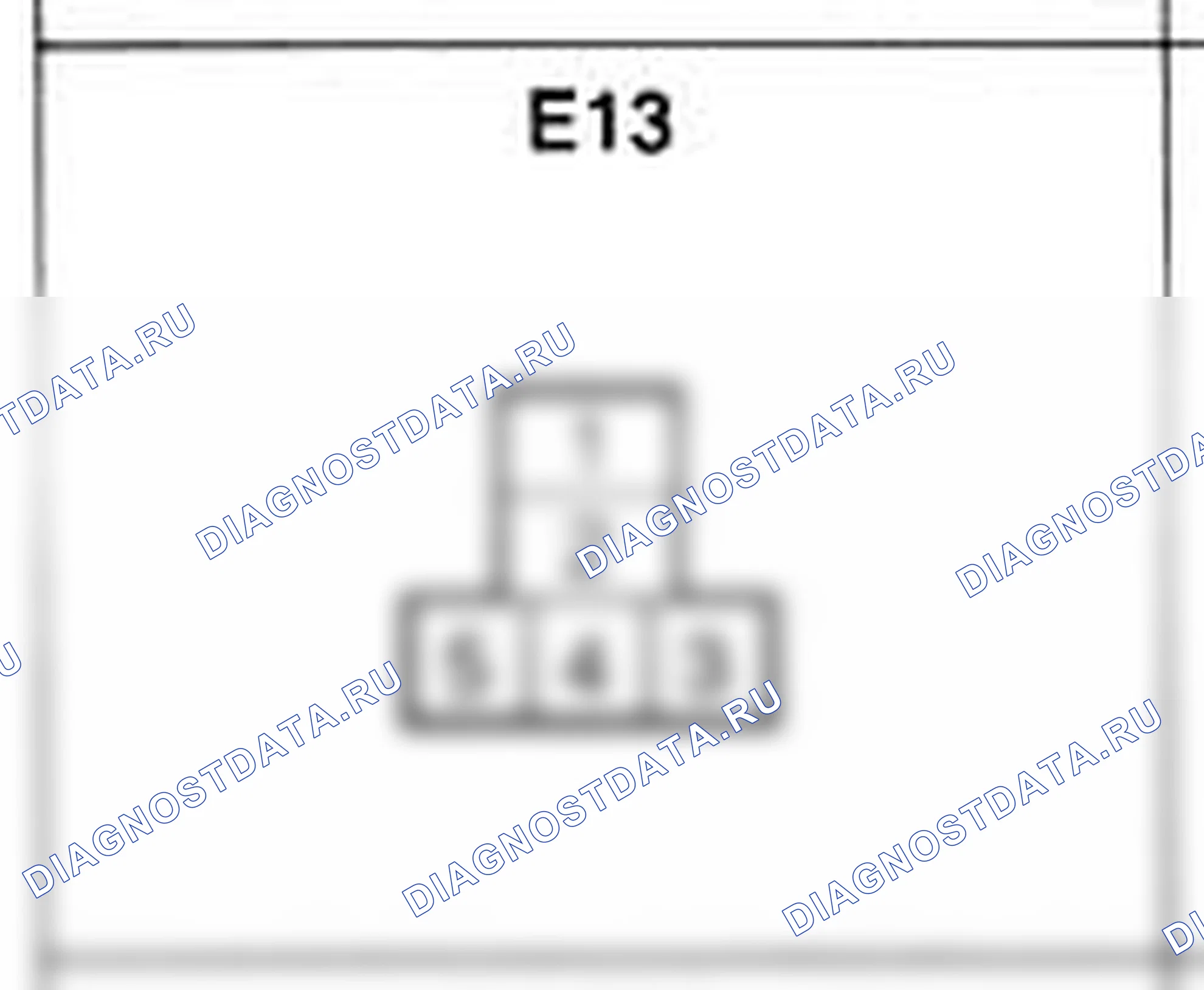 Распиновка разъёма E13 — жгута двигателя. Hyundai Accent LC